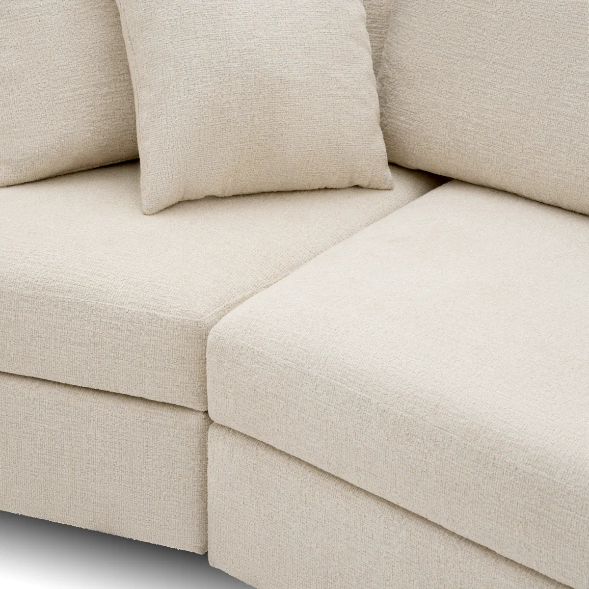 Диван SIDNEY бежевый чёрные ножки Eichholtz 116732