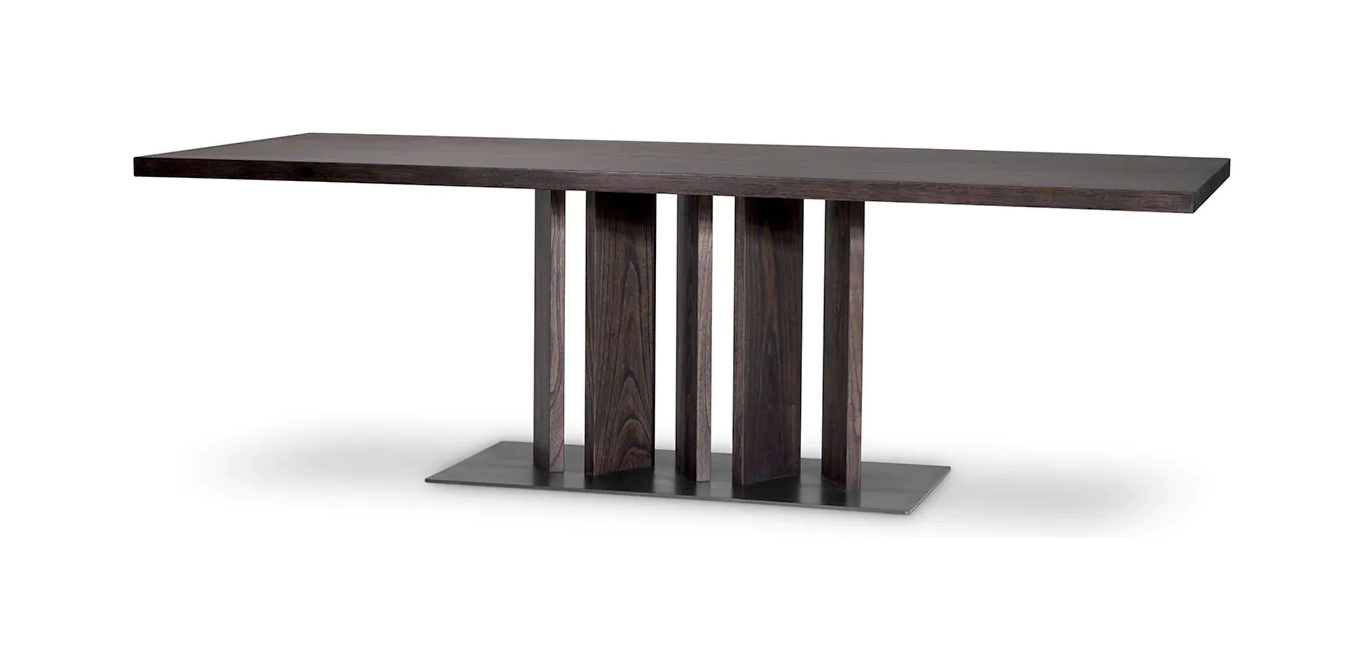 Обеденный стол JULIUS 240х100 см прямоугольный, дубовый шпон цвета мокко