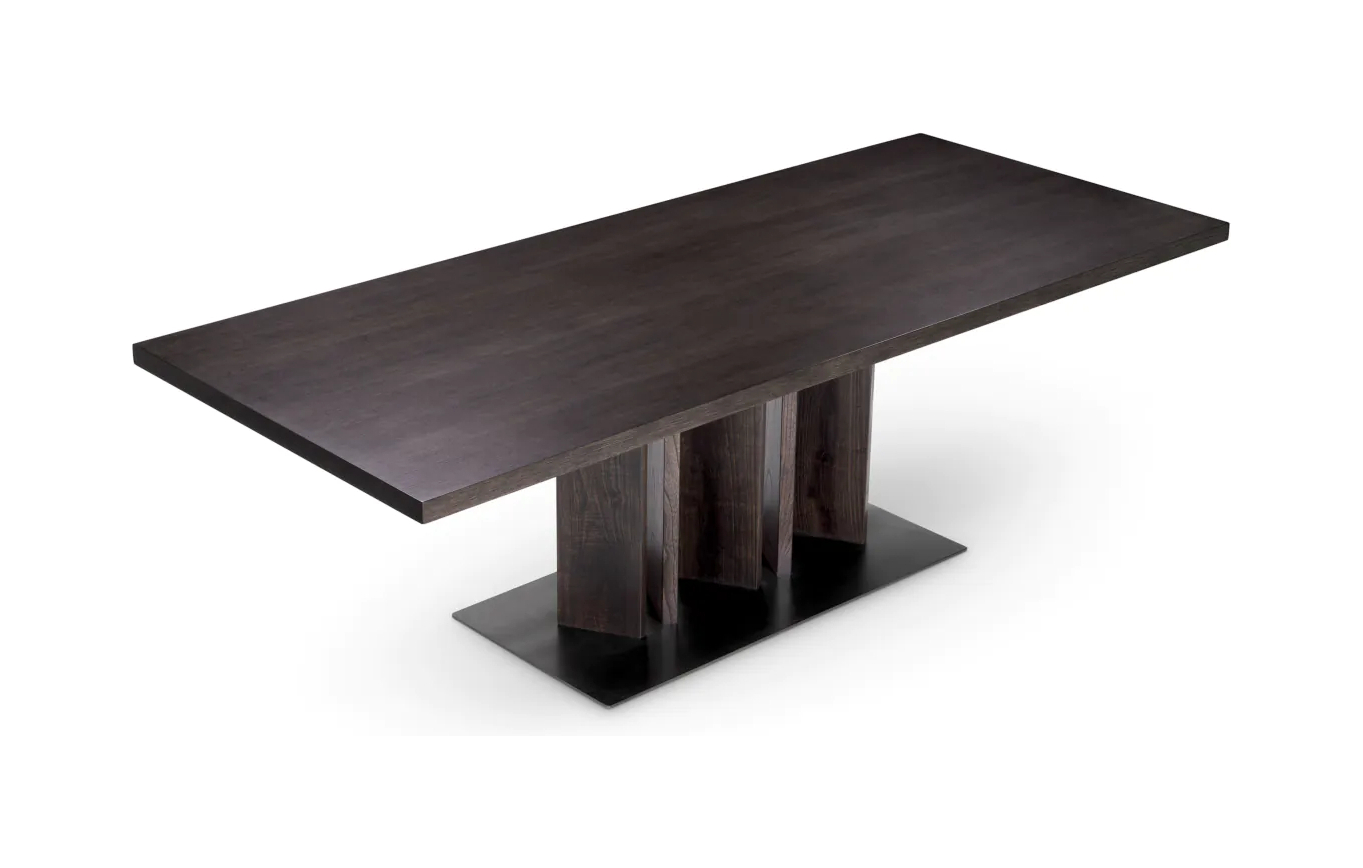 Обеденный стол JULIUS 240х100 см прямоугольный, дубовый шпон цвета мокко Eichholtz 117437