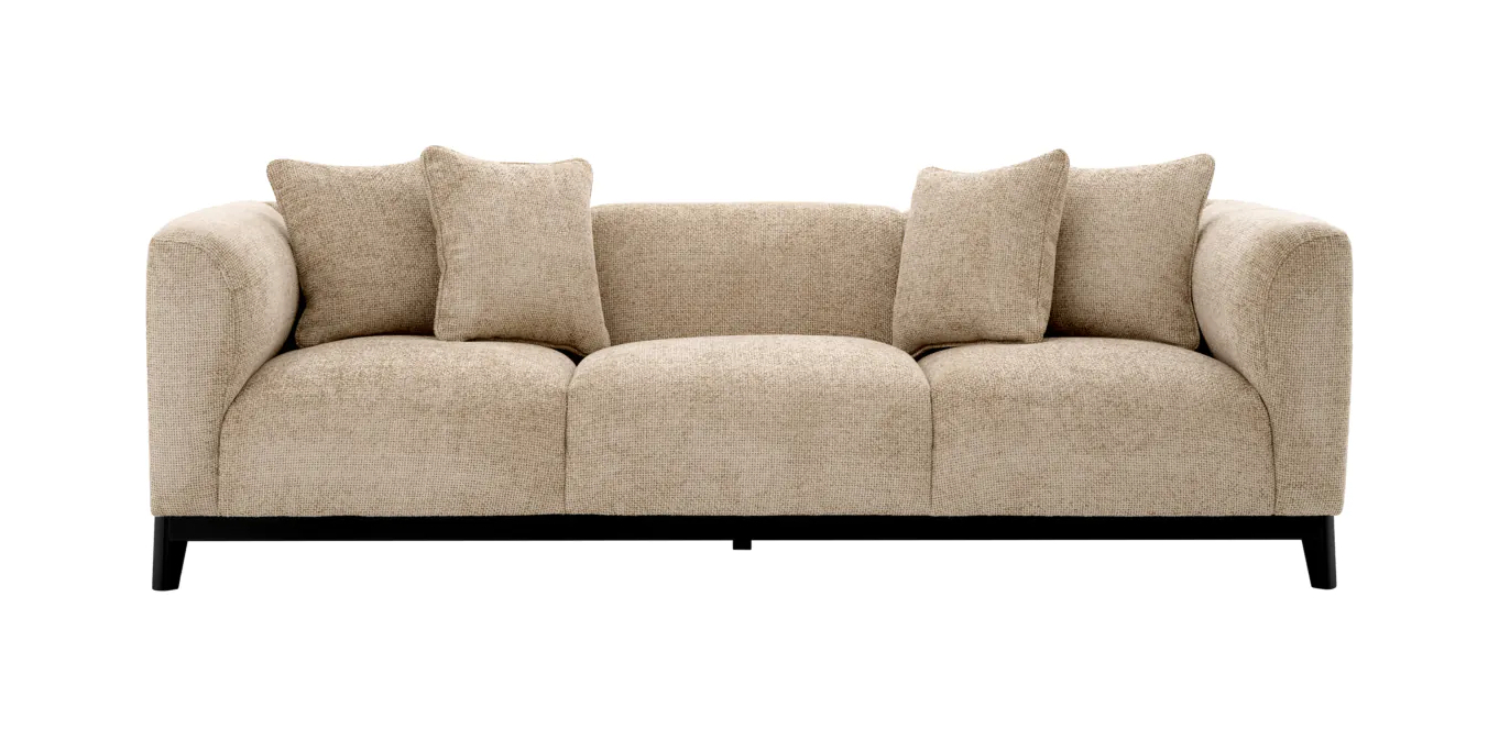 Диван CORSO песочный, чёрное основание – 2