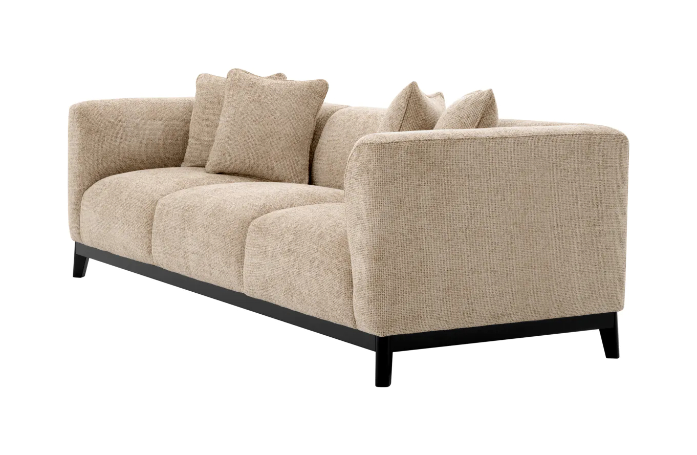 Диван CORSO песочный, чёрное основание Eichholtz 117681