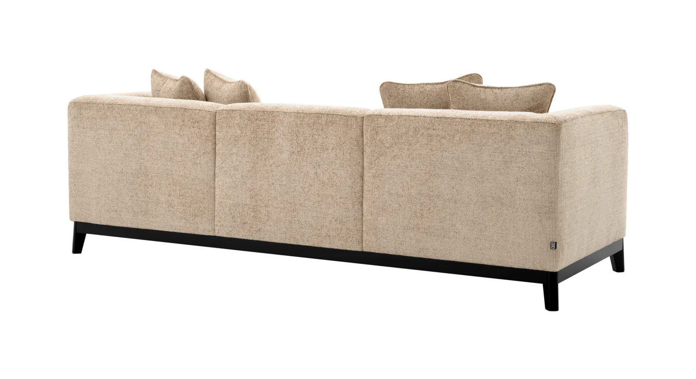 Диван CORSO песочный, чёрное основание Eichholtz 117681