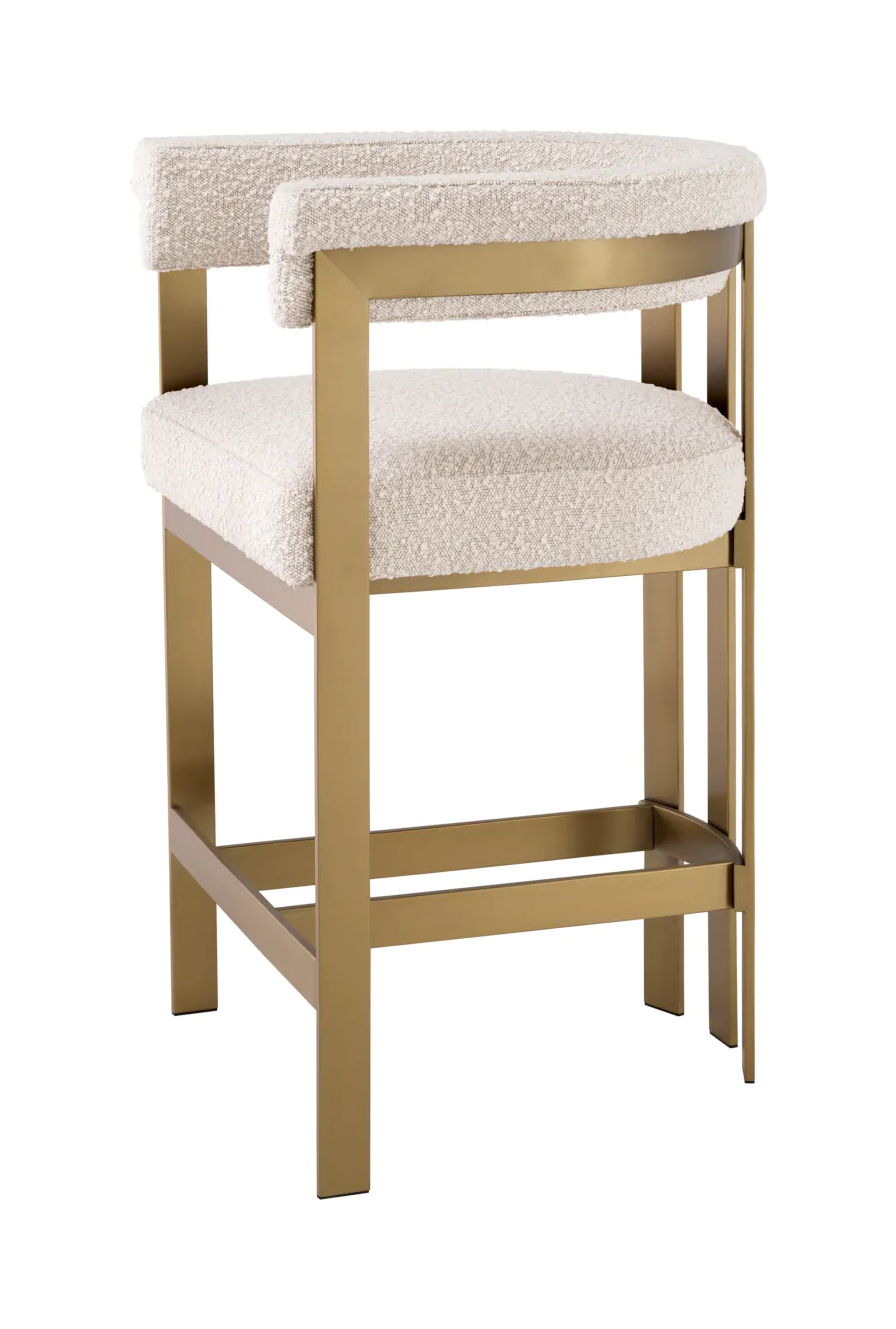 Полубарный стул CLUBHOUSE кремовое букле матовая латунь Eichholtz 115727