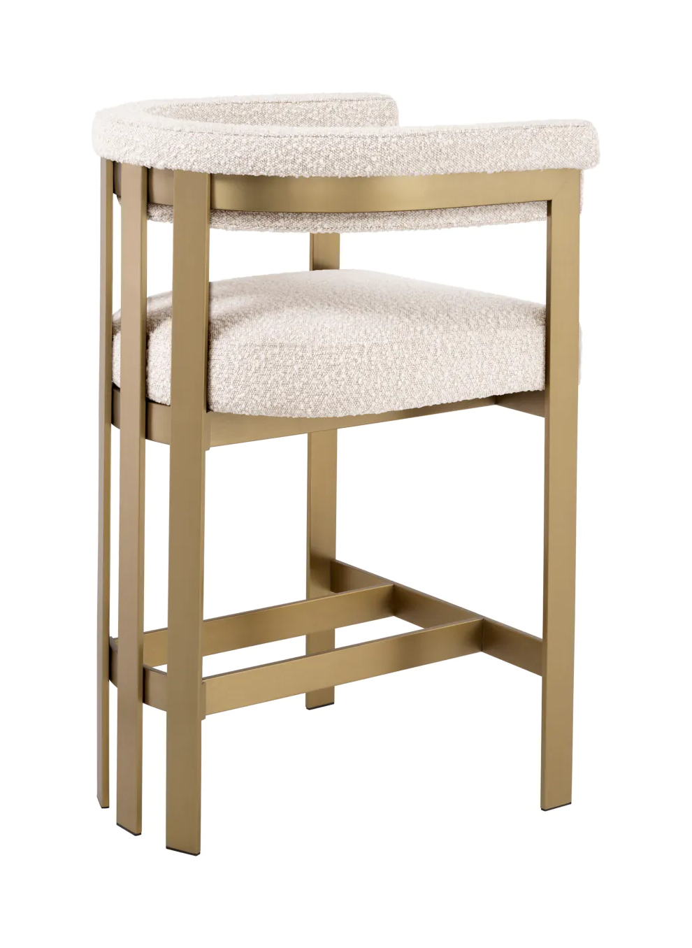 Полубарный стул CLUBHOUSE кремовое букле матовая латунь Eichholtz 115727