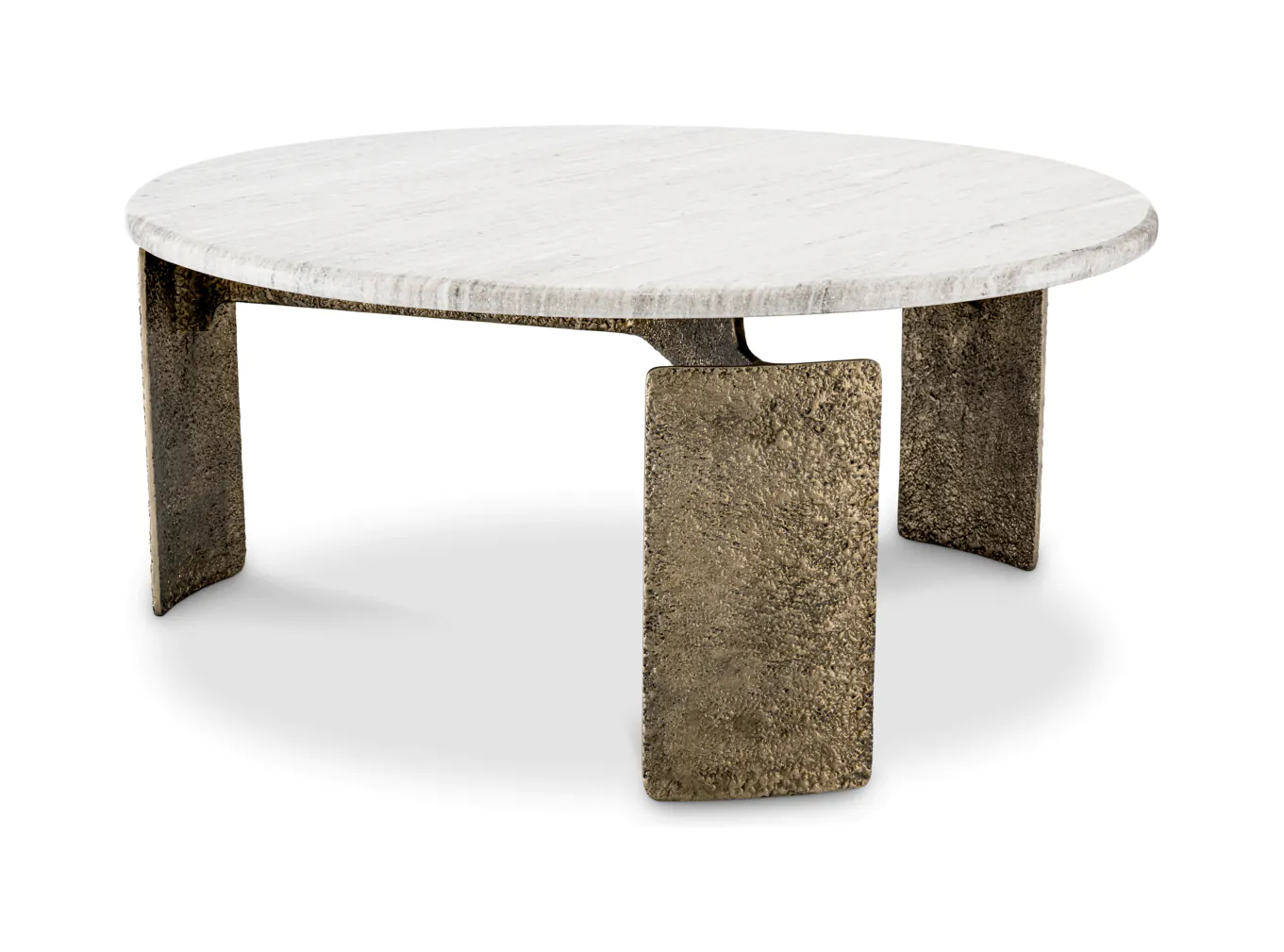 Журнальный столик BODEGA 100 см круглый, бежевый мрамор