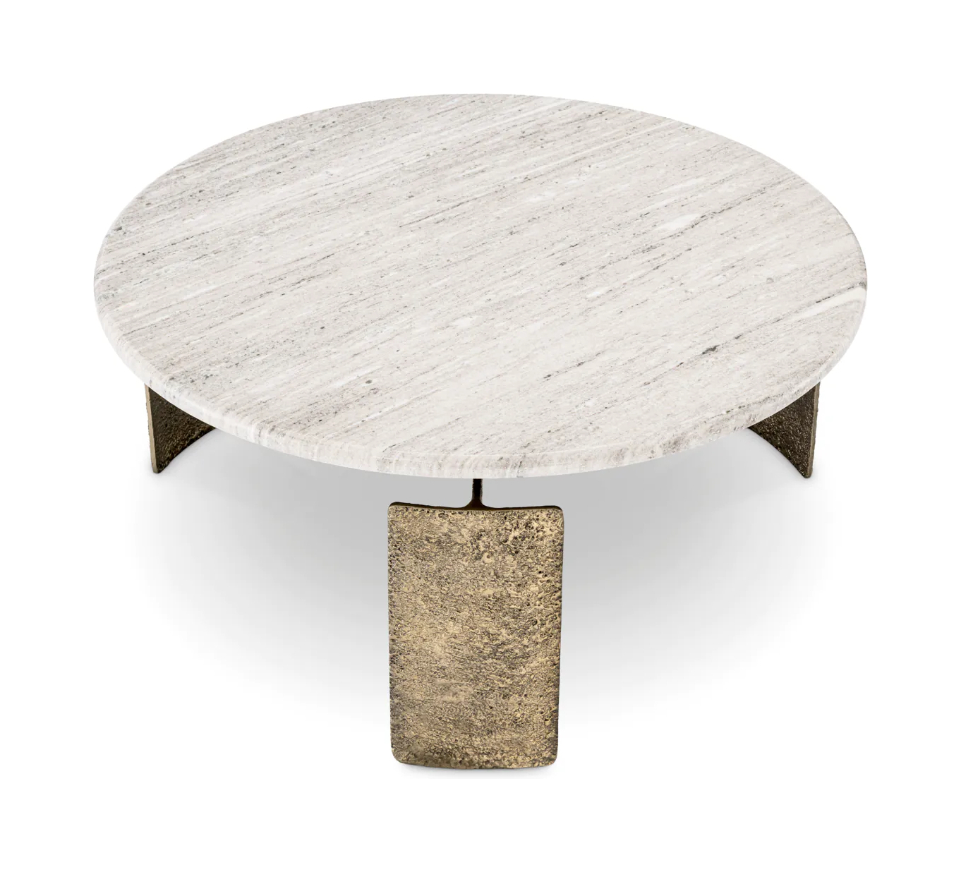 Журнальный столик BODEGA 100 см круглый, бежевый мрамор Eichholtz 118216