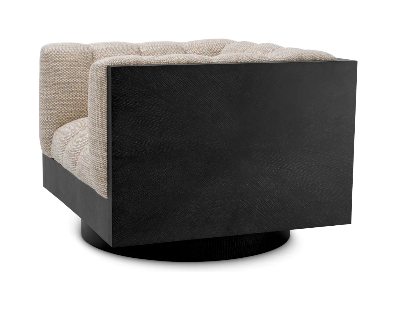 Вращающееся кресло DAVIDE песочное с дубовым основанием Eichholtz 118681