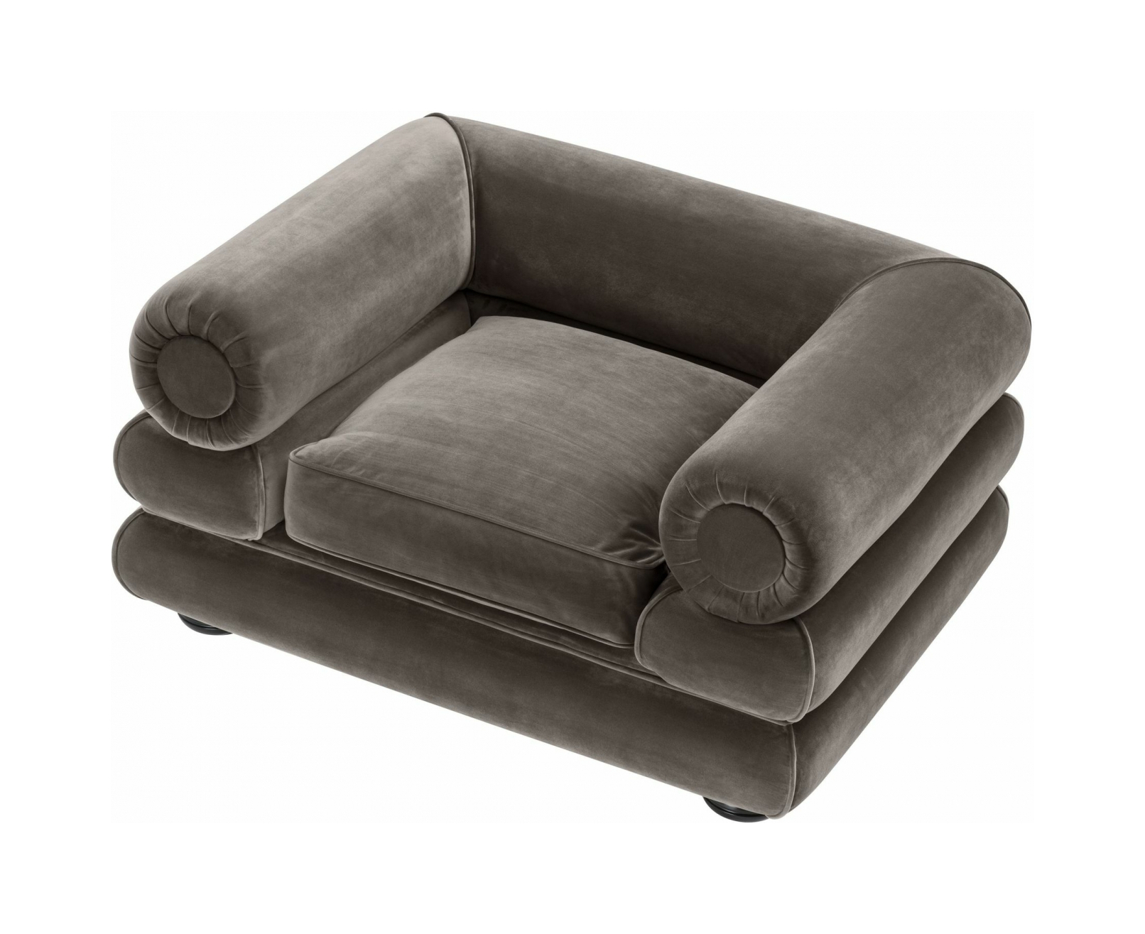 Кресло COACHELLA серый бархат чёрные ножки – 2