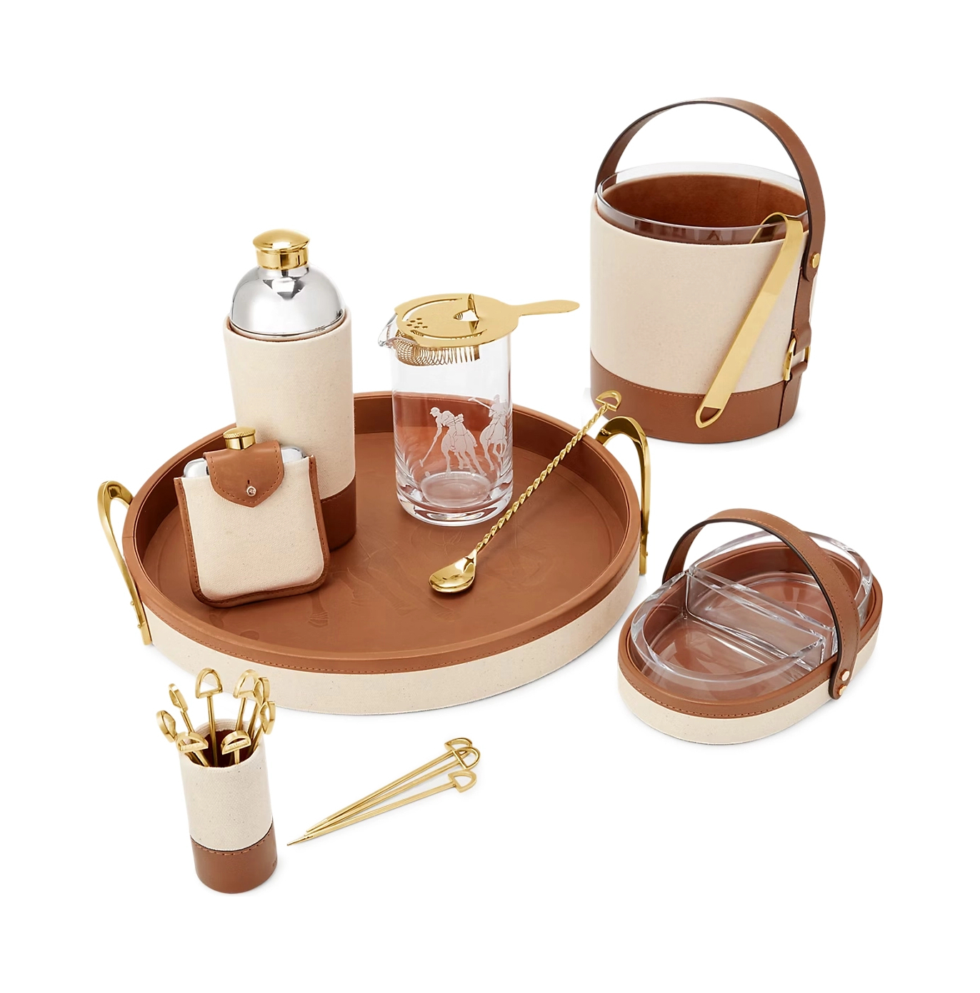 Фляжка в чехле GARRETT 130 мл кожа Ralph Lauren Home 680758785002