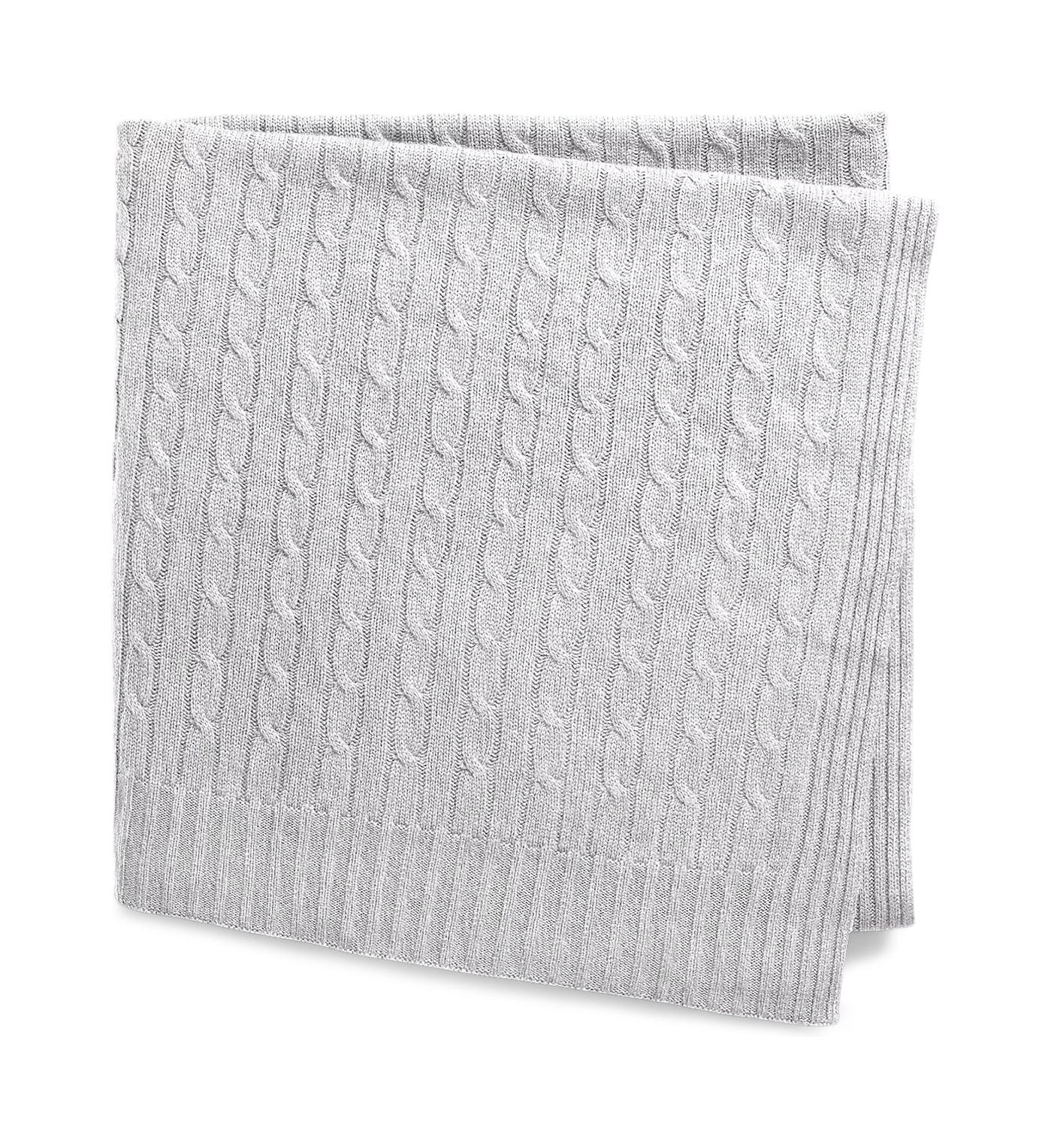 Кашемировый плед CABLE светло-серый Ralph Lauren Home 650511448006