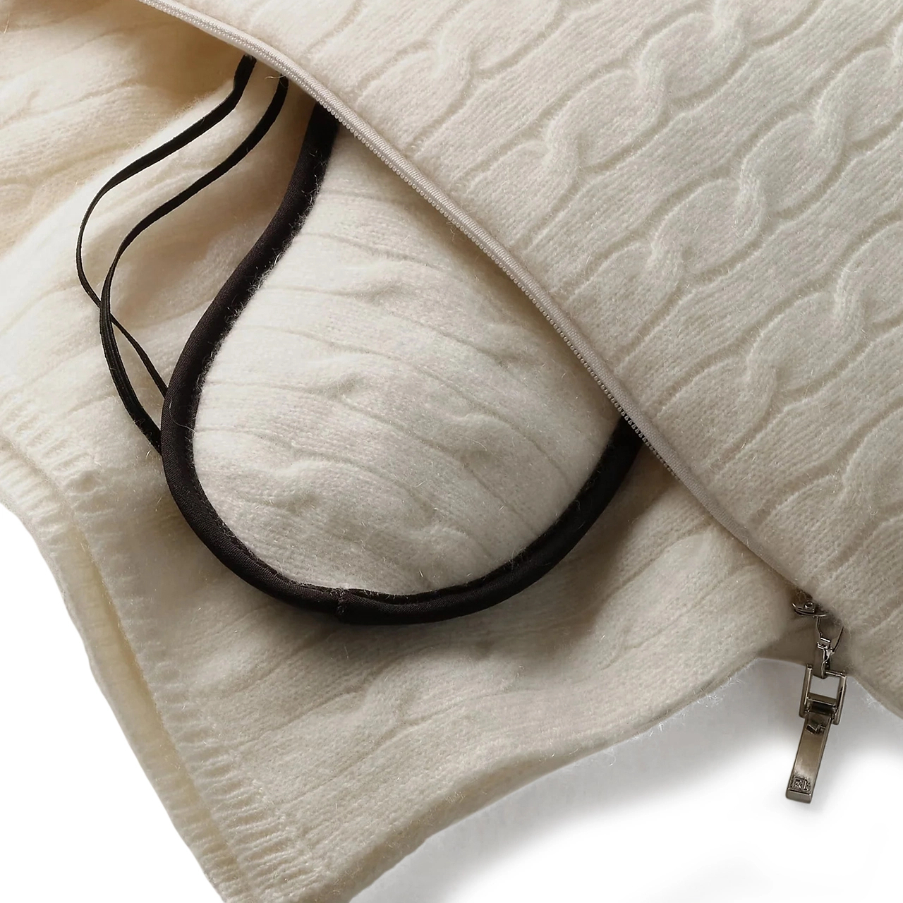 Дорожный набор CABLE плед, маска и сумка, кремовый кашемир Ralph Lauren Home 650518351001