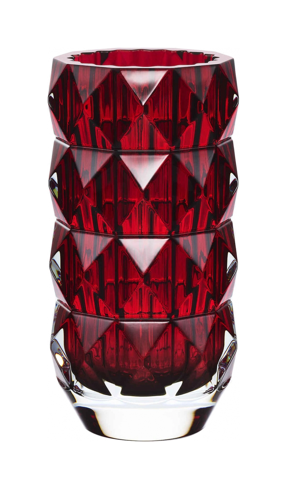 Ваза для цветов LOUXOR 15 см красная круглая хрусталь