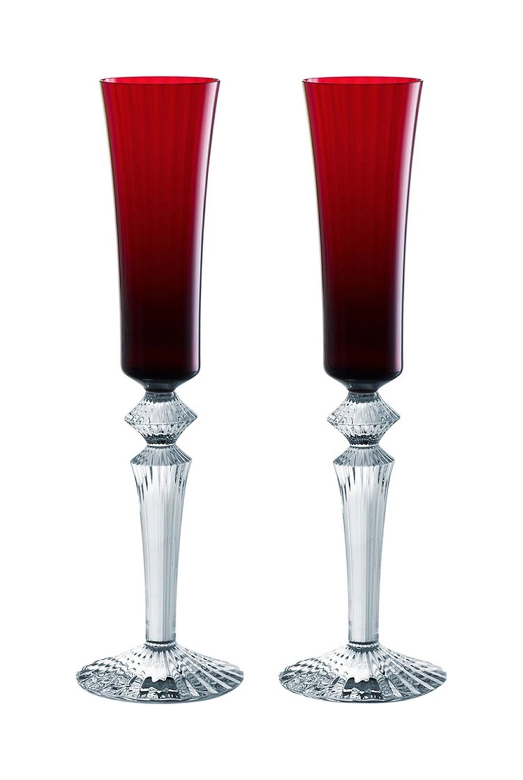 Набор из 2-х бокалов для шампанского Baccarat MILLE NUITS 170 мл хрусталь красный