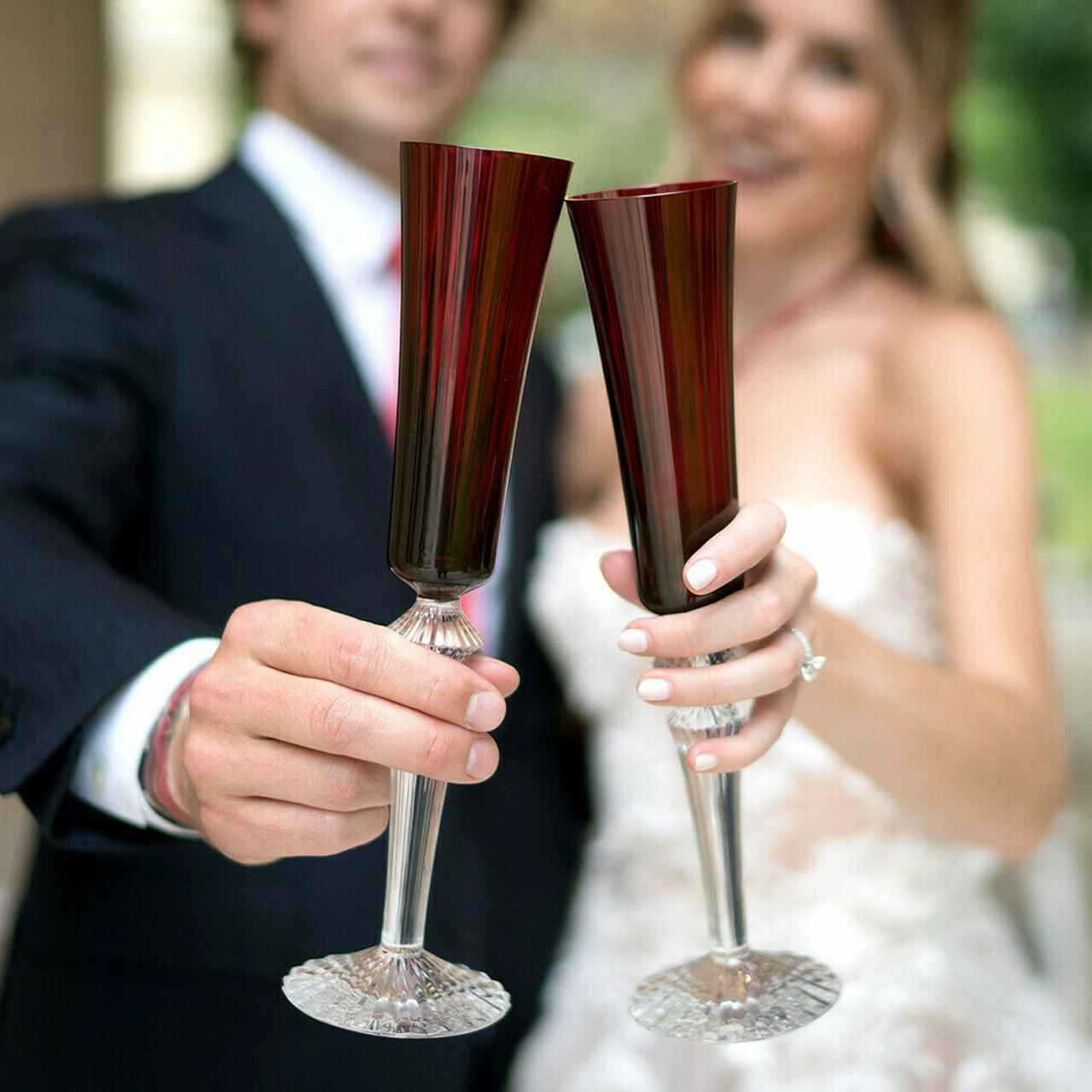 Набор из 2-х бокалов для шампанского MILLE NUITS 170 мл хрусталь красный Baccarat 2810596