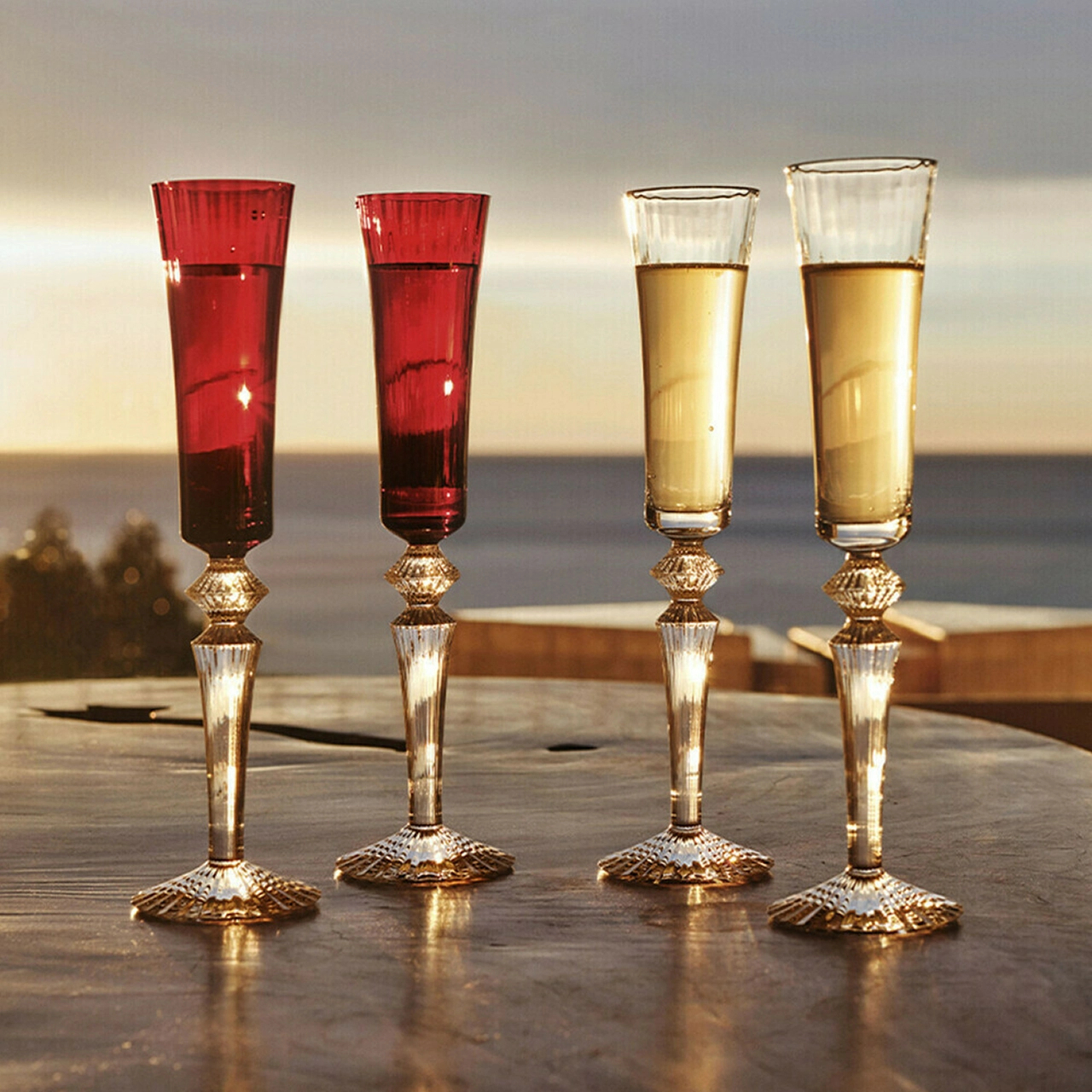 Набор из 2-х бокалов для шампанского MILLE NUITS 170 мл хрусталь красный Baccarat 2810596