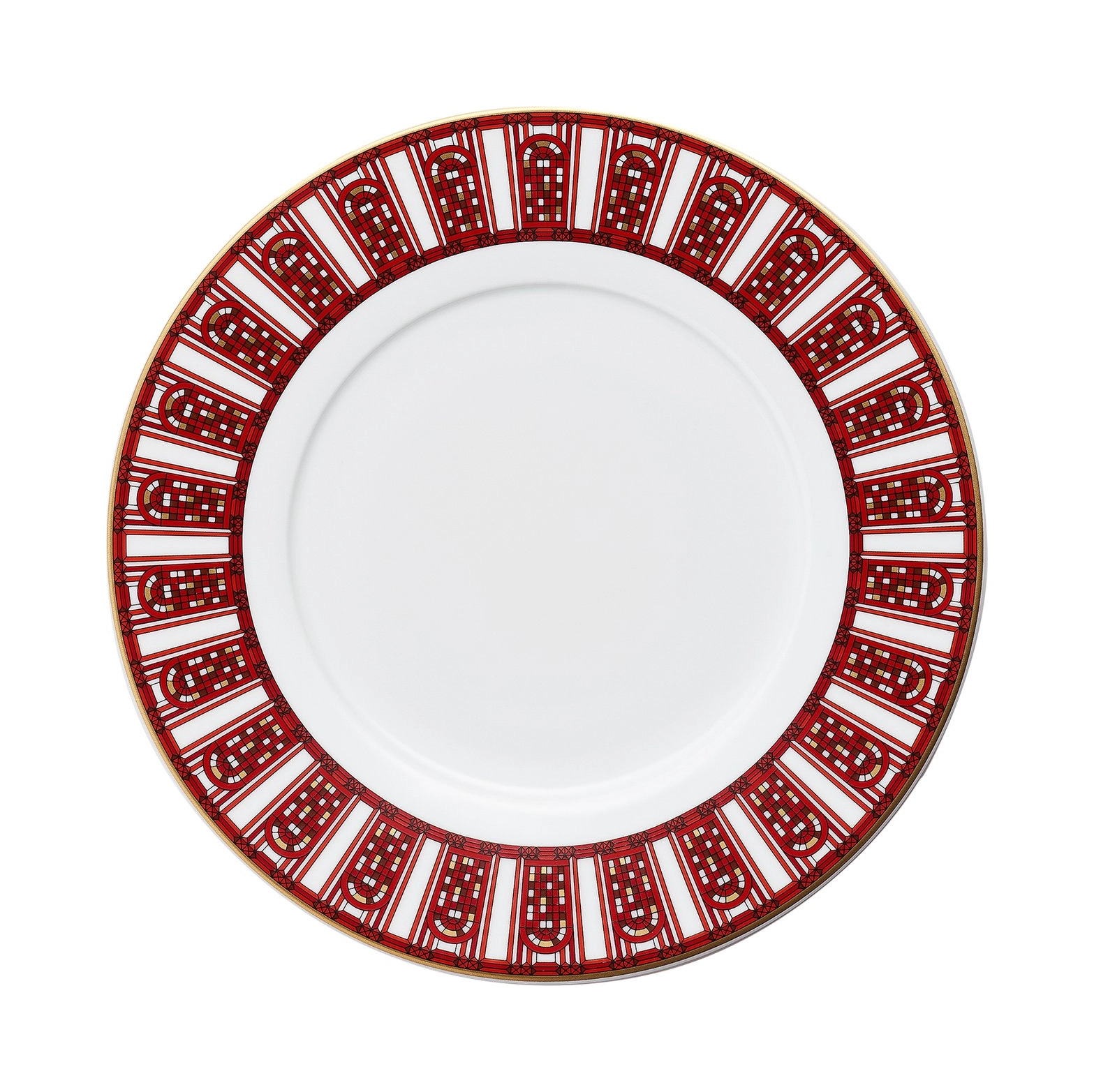 Набор из 2 десертных тарелок ARCADIA 21 см фарфор красный Baccarat 2817036