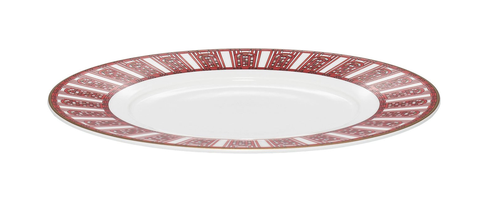 Набор из 2 десертных тарелок ARCADIA 21 см фарфор красный Baccarat 2817036