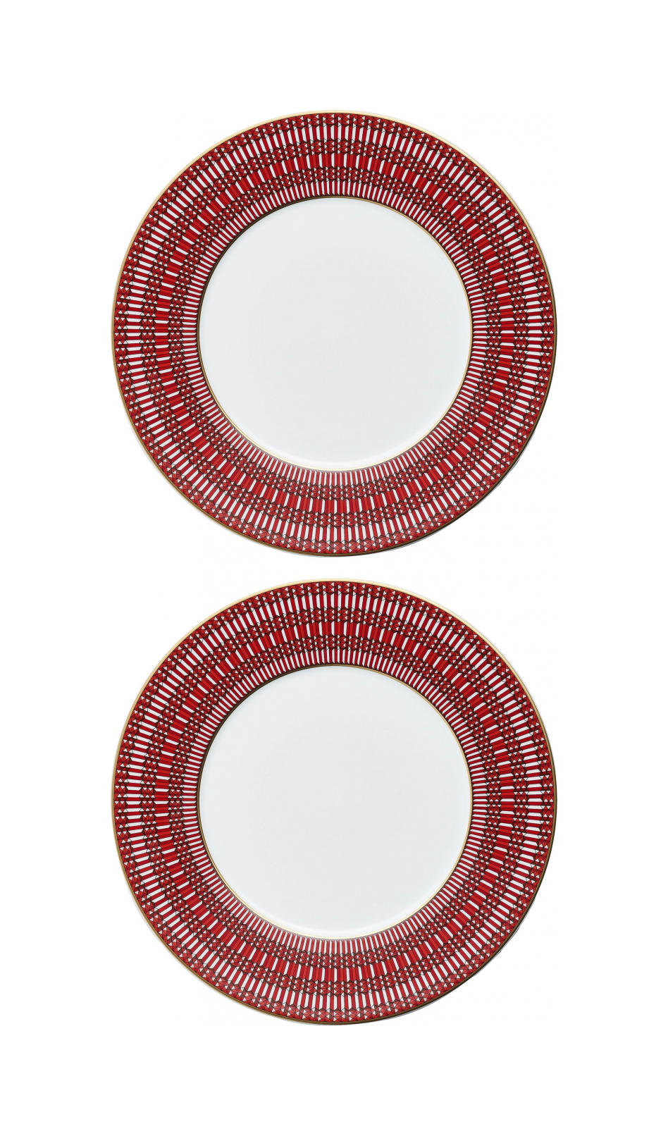 Набор тарелок обеденных ARCADIA 2 шт фарфор 27 см красный