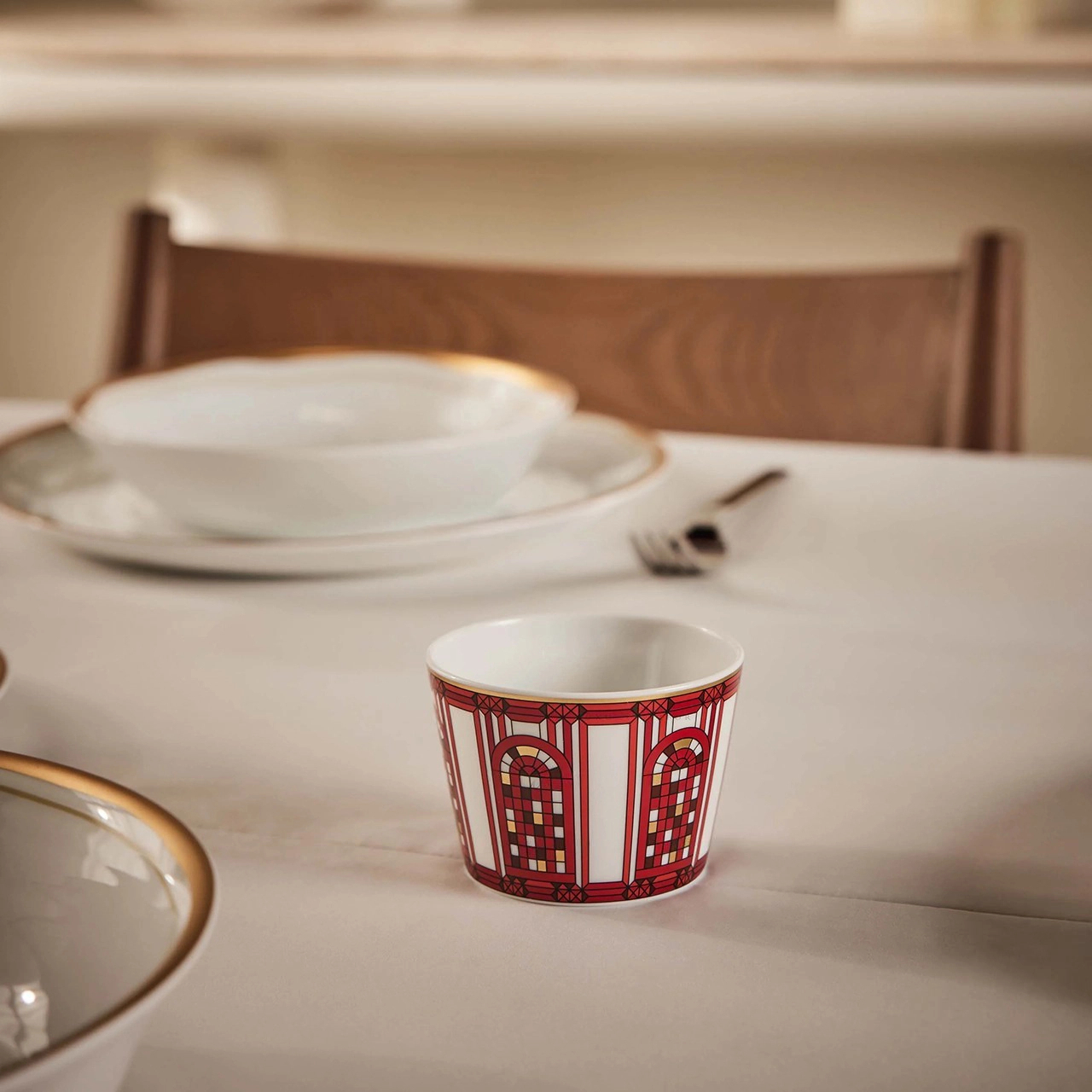 Чаша ARCADIA 8 см фарфор красная – 2