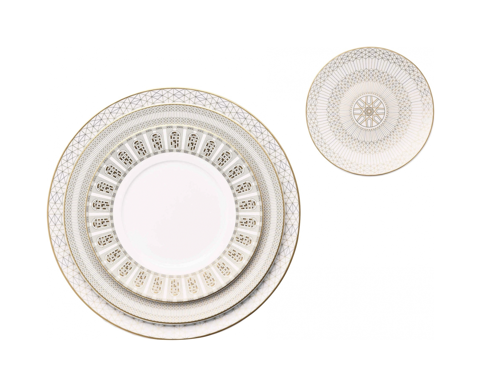 Тарелка для хлеба и масла ARCADIA 16 см фарфор золотая Baccarat 2817040