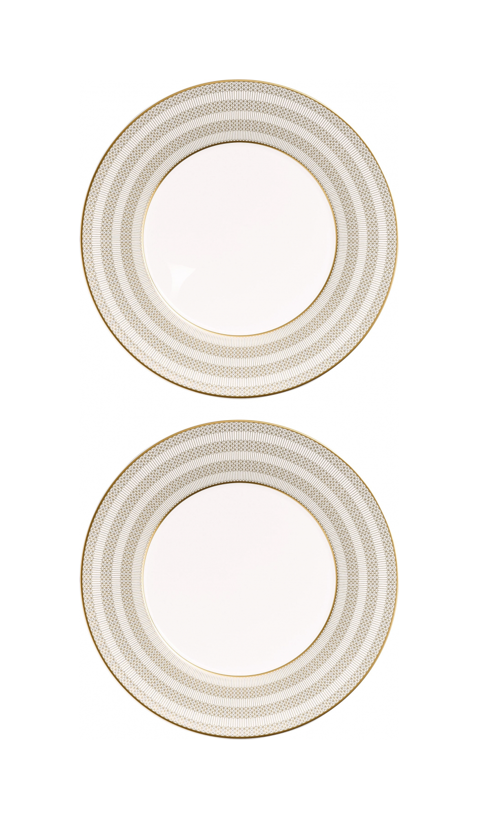 Набор тарелок обеденных ARCADIA 2 шт фарфор 27 см золотой