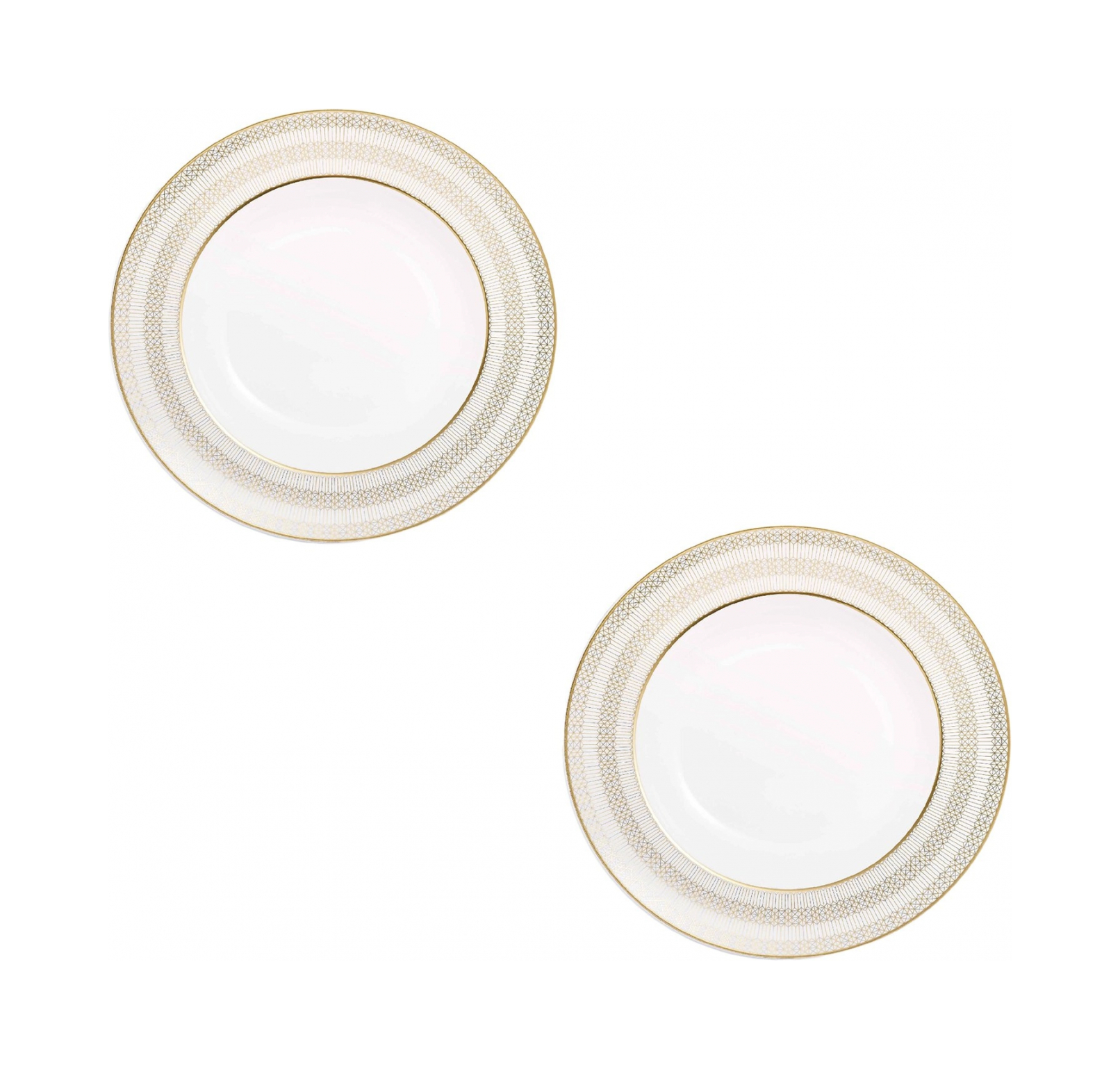 Набор тарелок суповых ARCADIA 2 шт фарфор 23 см золотой