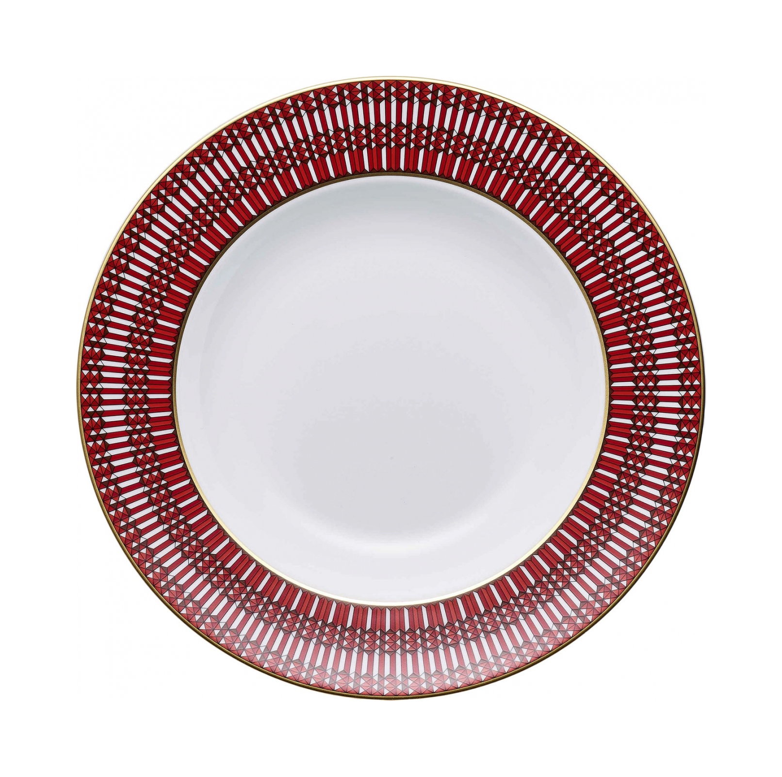 Набор тарелок суповых ARCADIA 2 шт фарфор 23 см красный Baccarat 2817378