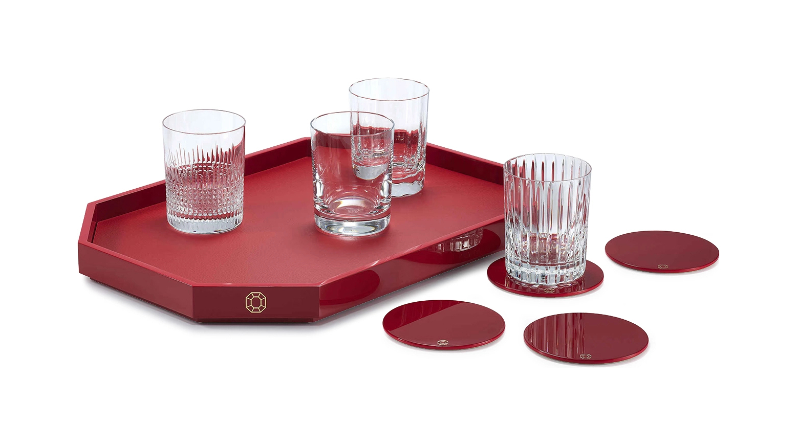 Поднос OCTOGONE L 60х40 см красный Baccarat 2816911