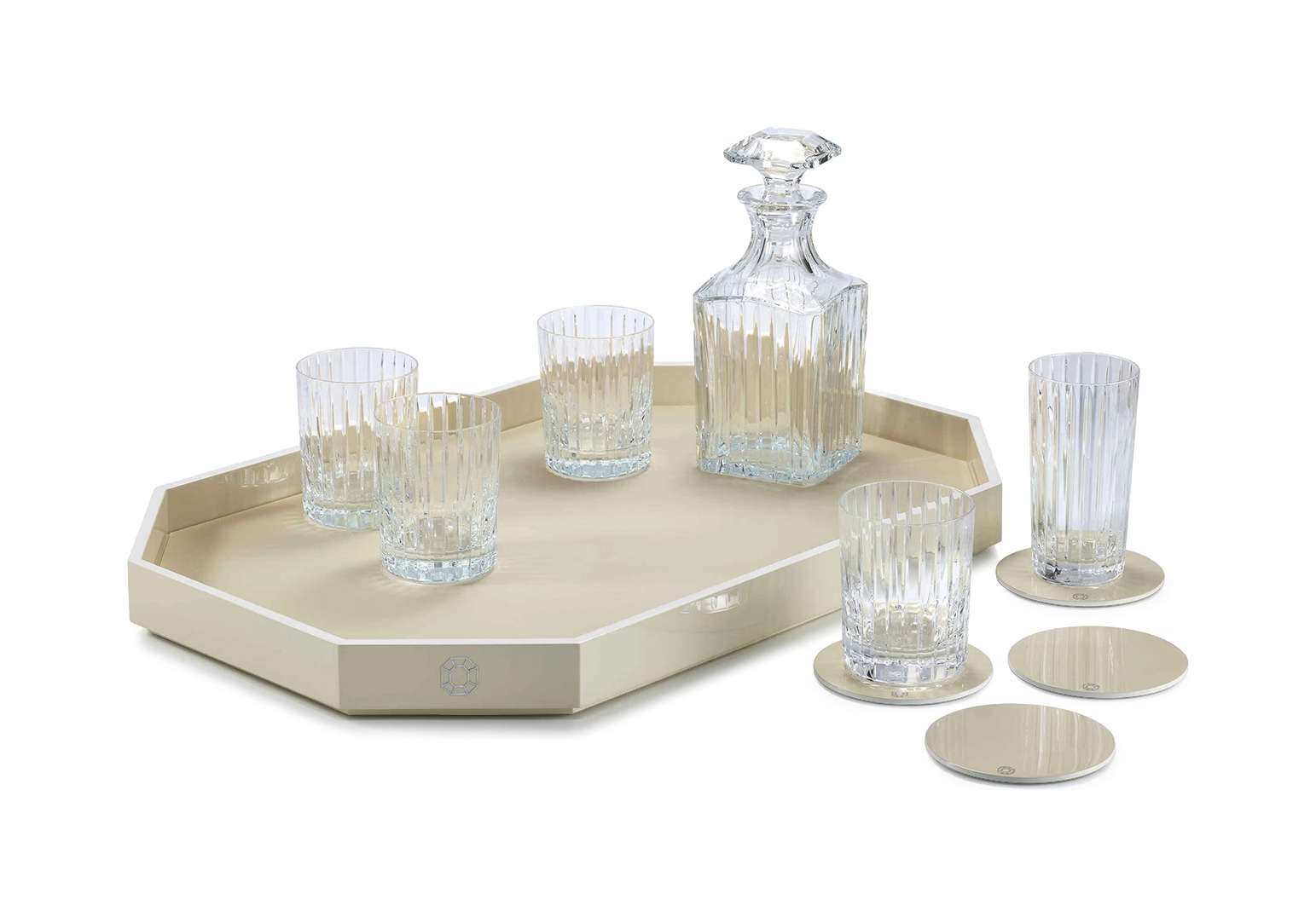 Поднос OCTOGONE L 60х40 см бежевый Baccarat 2816913