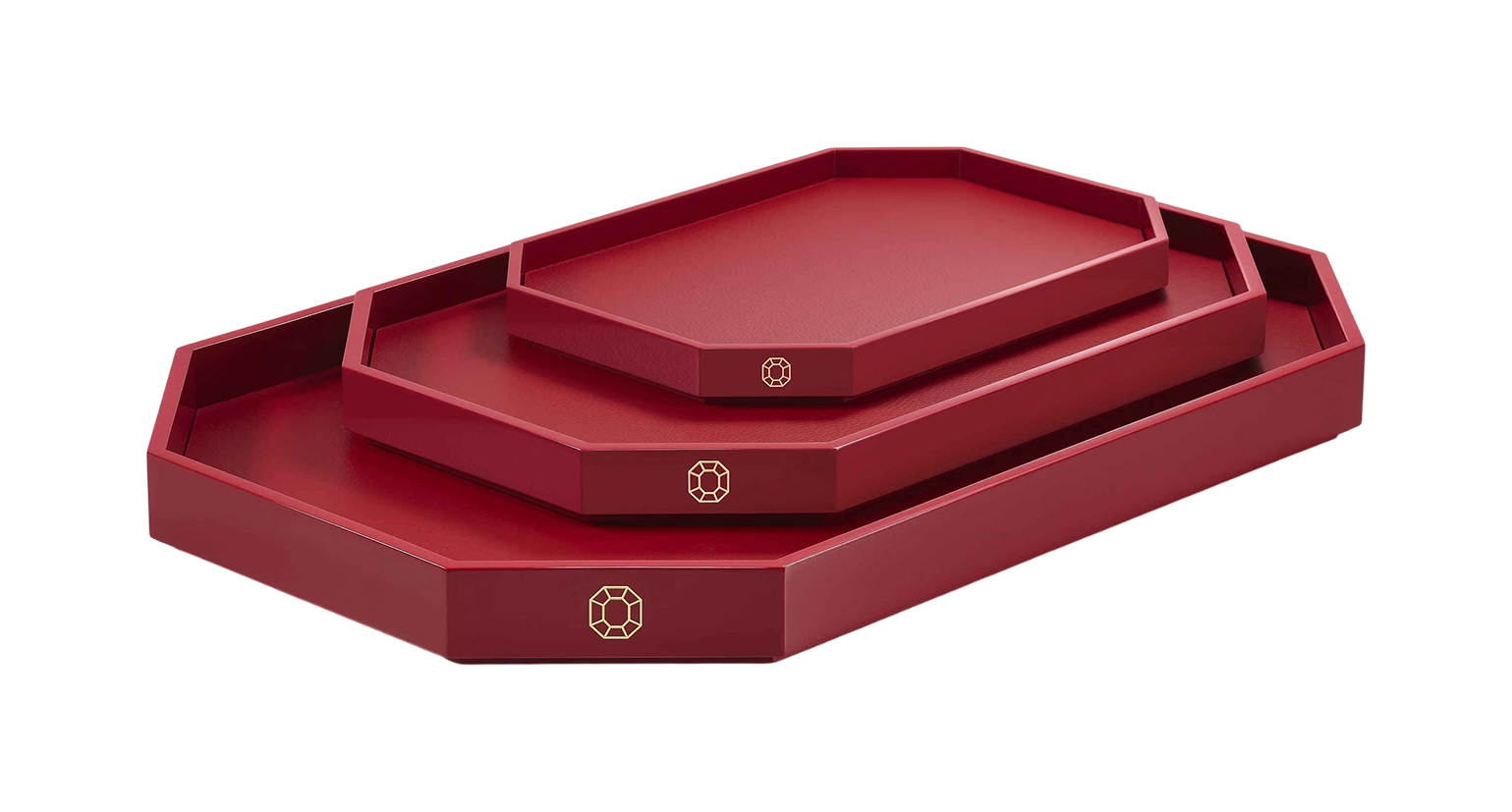 Поднос OCTOGONE M 46х32 см красный Baccarat 2816915