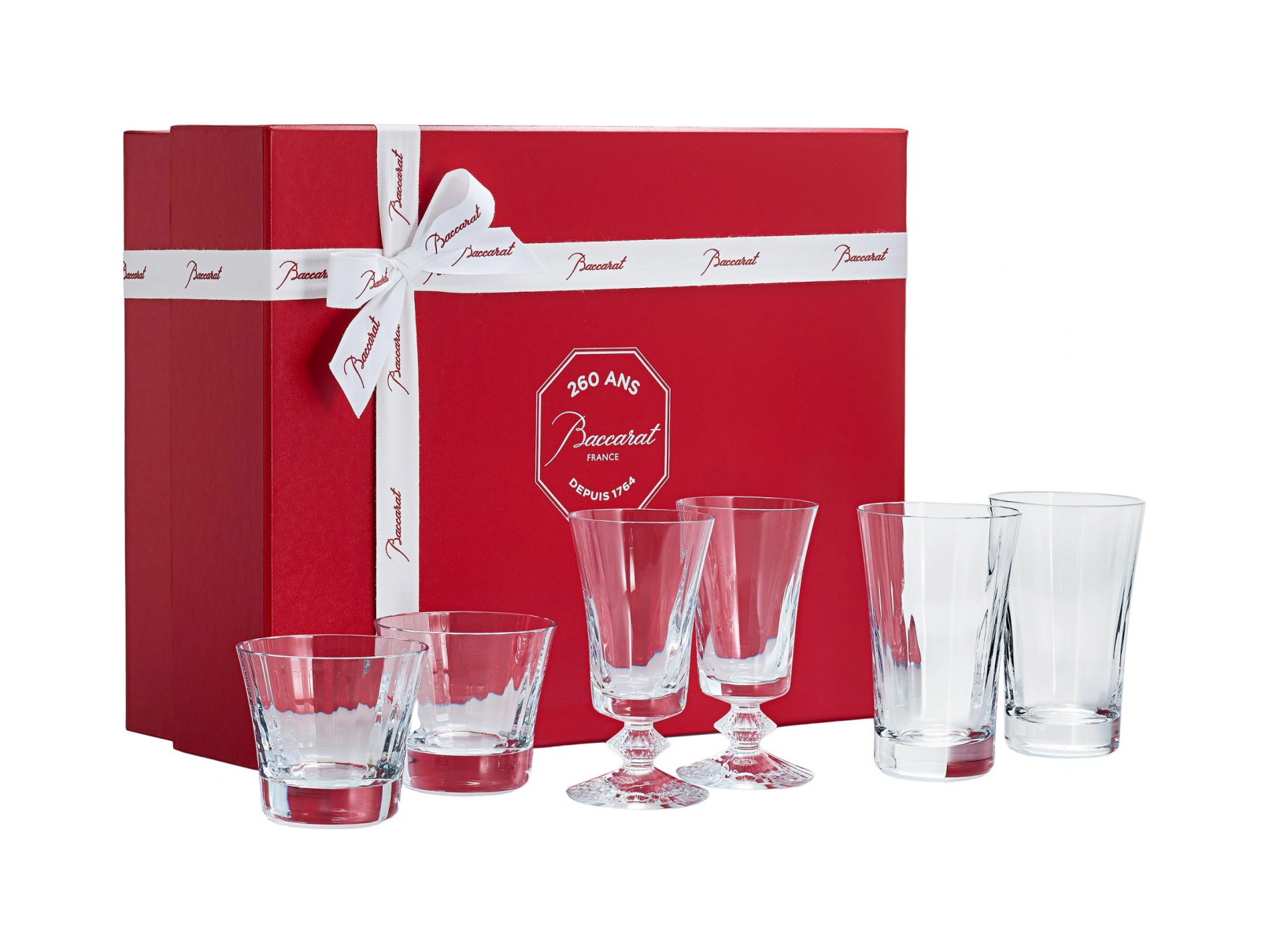 Набор из 6-ти стаканов MILLE NUITS для сока, виски и для вина хрусталь