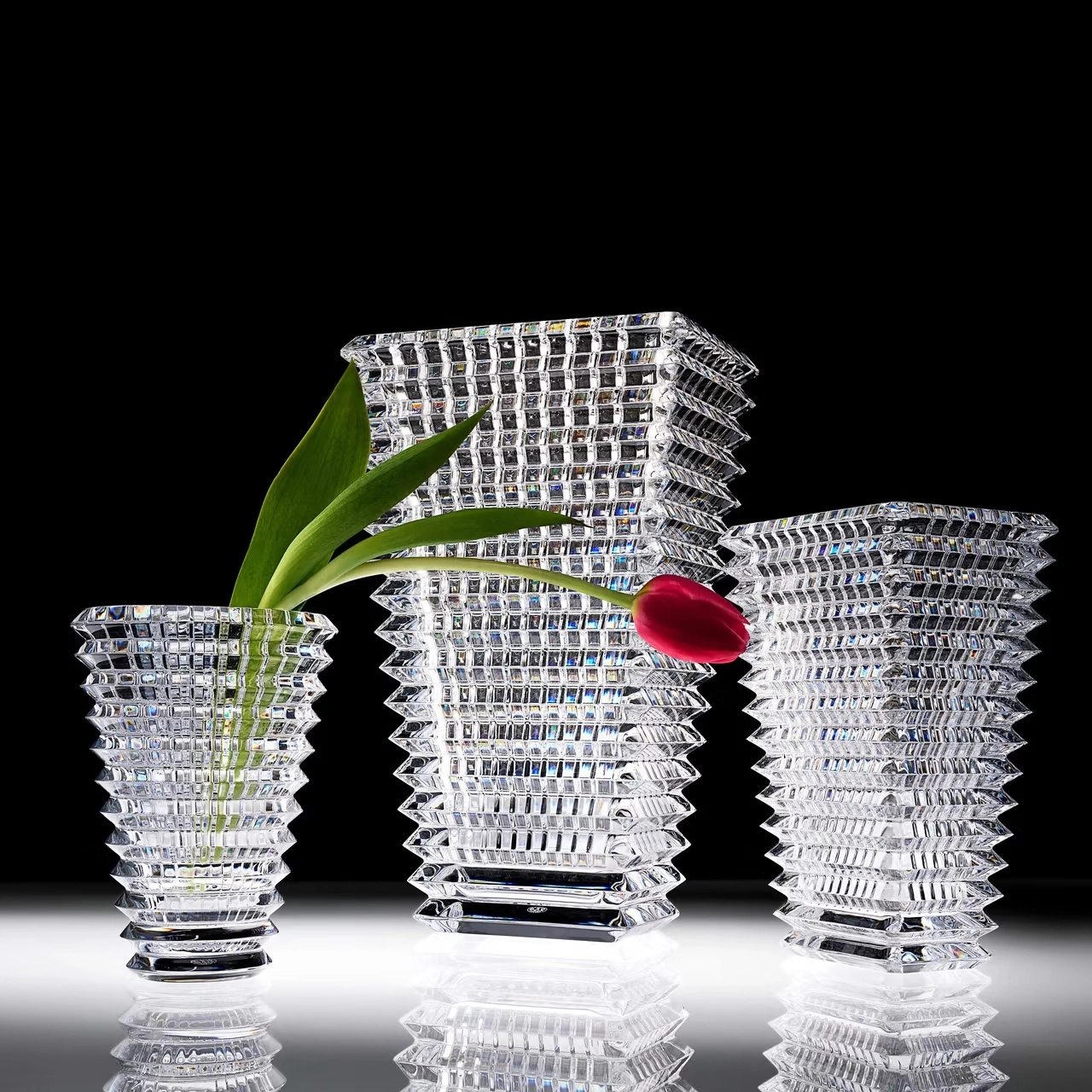 Ваза для цветов EYE прямоугольная 20 см хрусталь прозрачная Baccarat 2612989