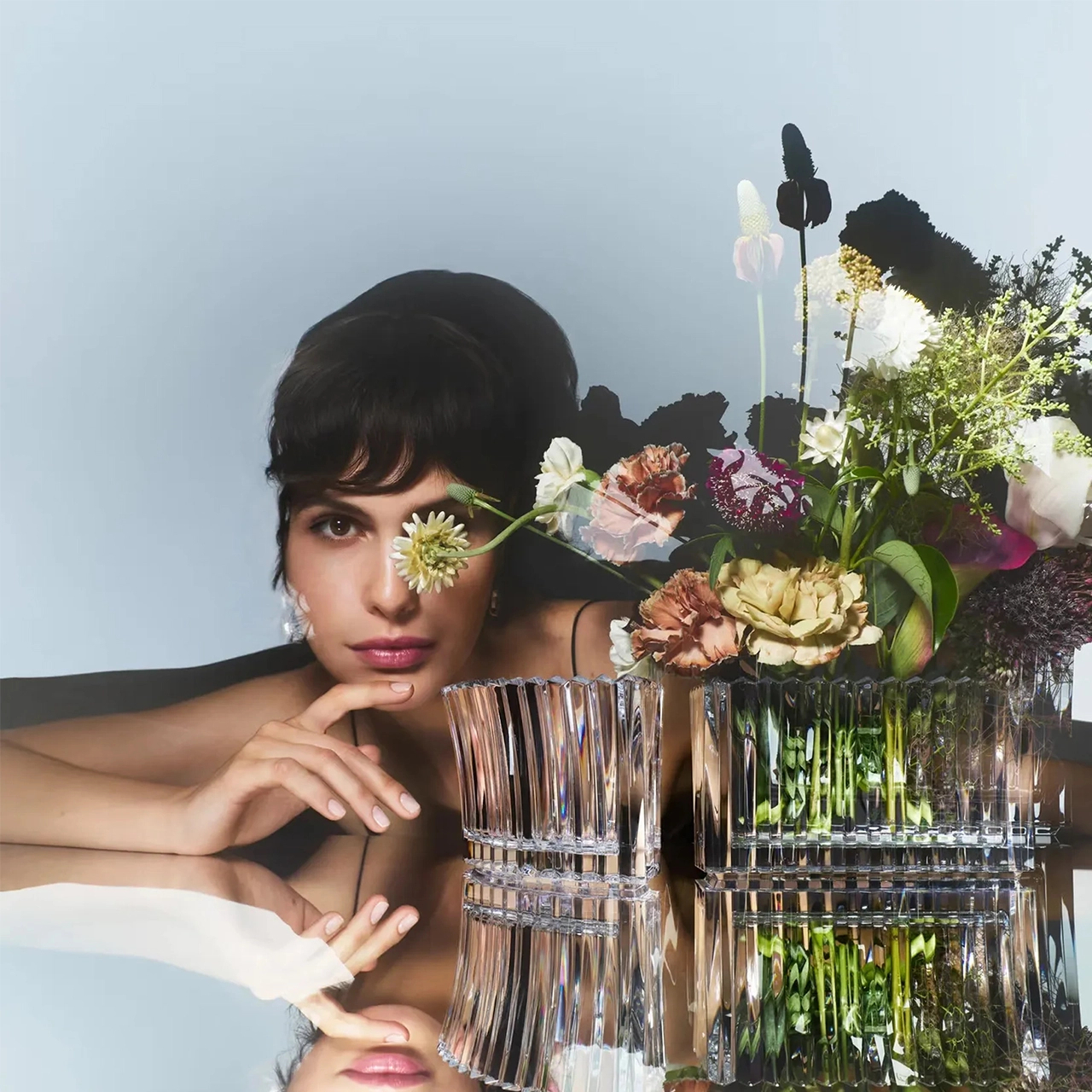 Ваза для цветов MILLE NUITS INFINITE 18 см хрусталь прозрачная Baccarat 2814469