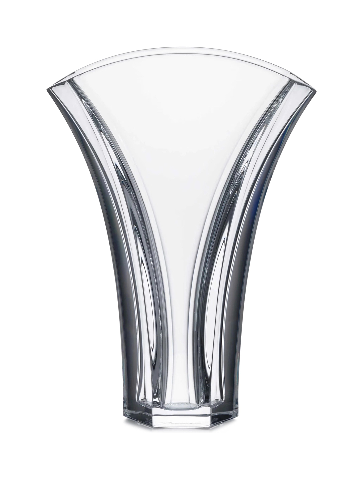 Ваза для цветов GINGKO 18 см прозрачная хрусталь