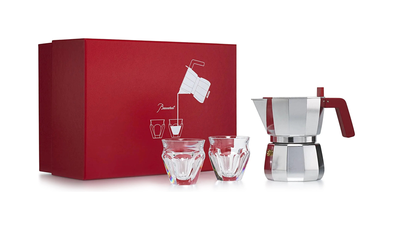 Набор для эспрессо HARCOURT TALLEYRAND кофейник и 2 стакана Baccarat 2814022