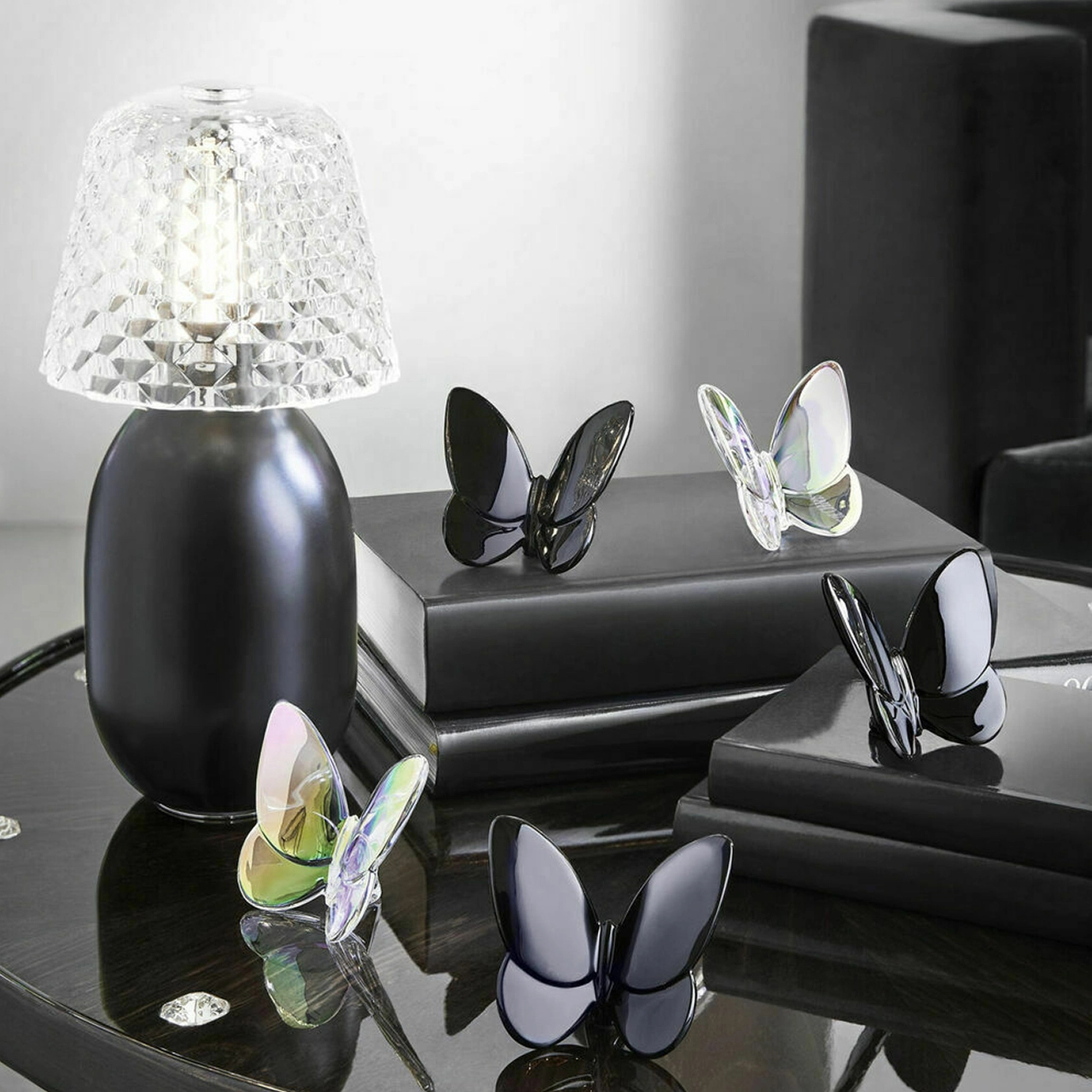 Статуэтка LUCKY BUTTERFLY Бабочка 8 см черная хрусталь – 2