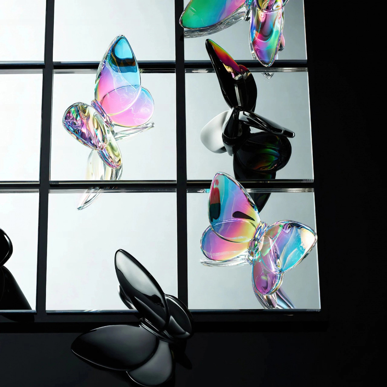 Статуэтка LUCKY BUTTERFLY Бабочка 8 см черная хрусталь Baccarat 2813514