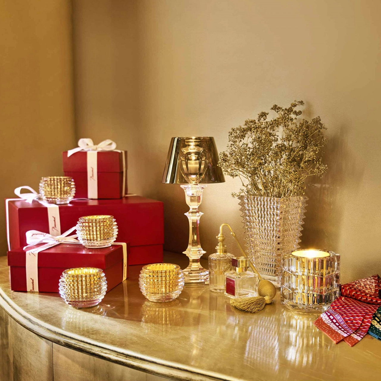 Набор из 2-х подсвечников EYE 9.5 см хрусталь золотой Baccarat 2811841