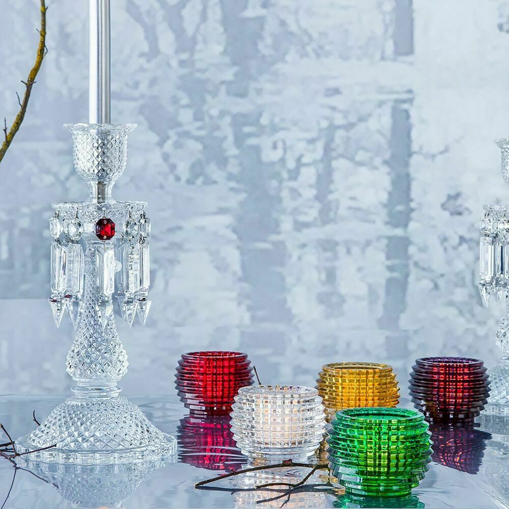 Набор из 2-х подсвечников EYE 9.5 см хрусталь красный Baccarat 2810639