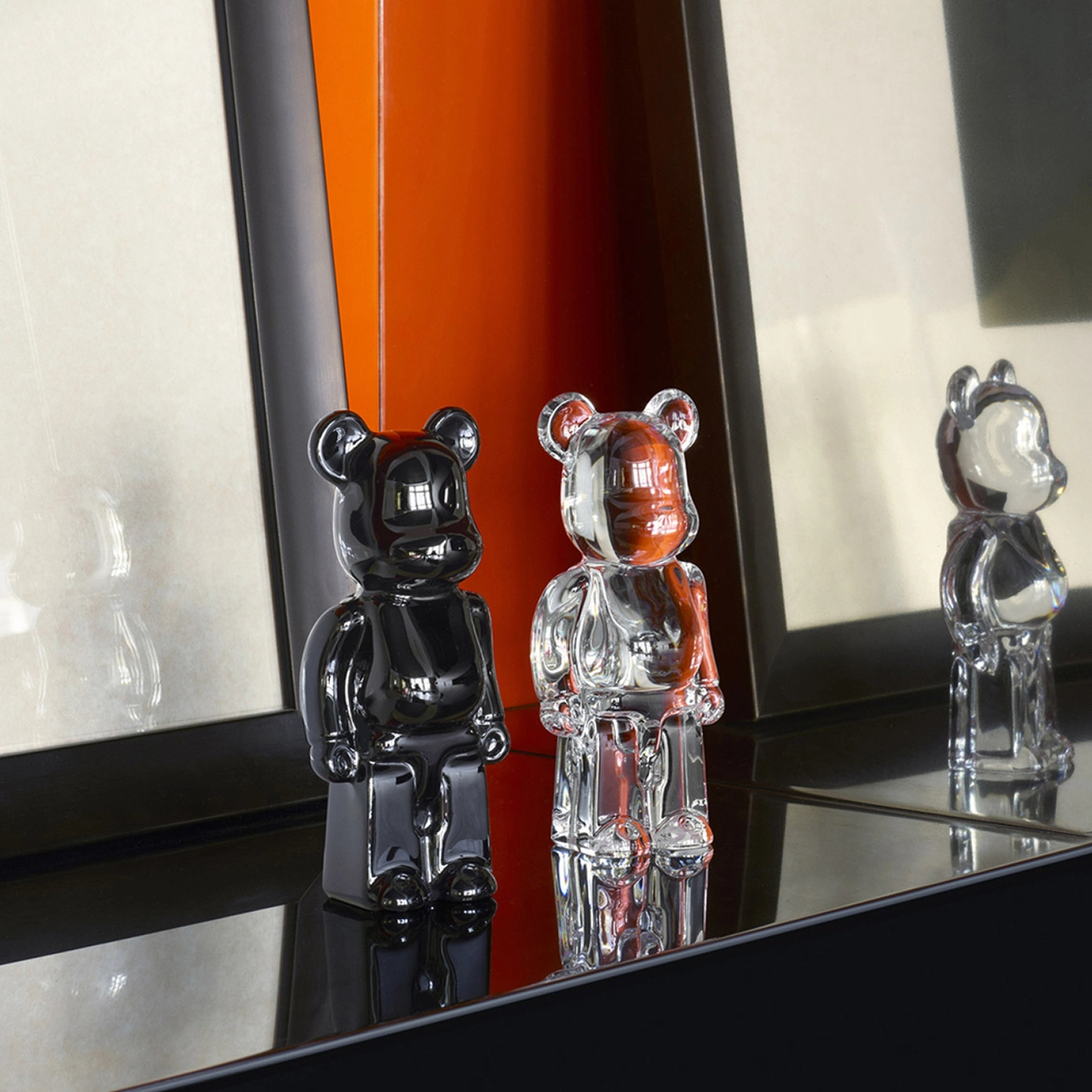 Статуэтка BE@RBRICK Медведь 14 см черный хрусталь Baccarat 2814153
