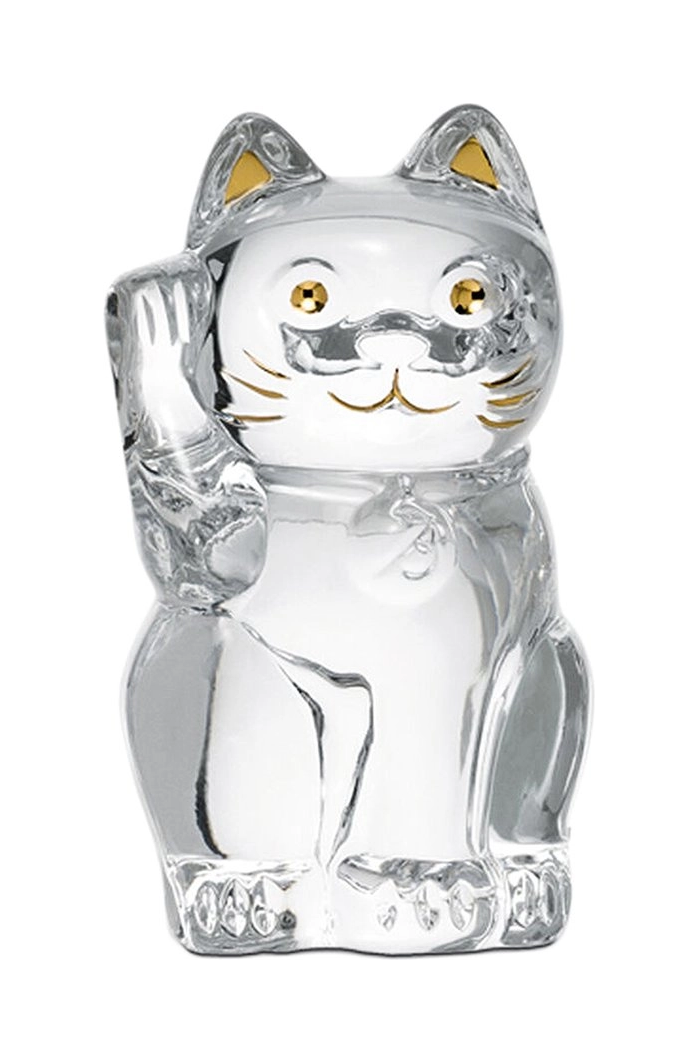 Статуэтка MANEKI NEKO Кошка 10 см прозрачная хрусталь