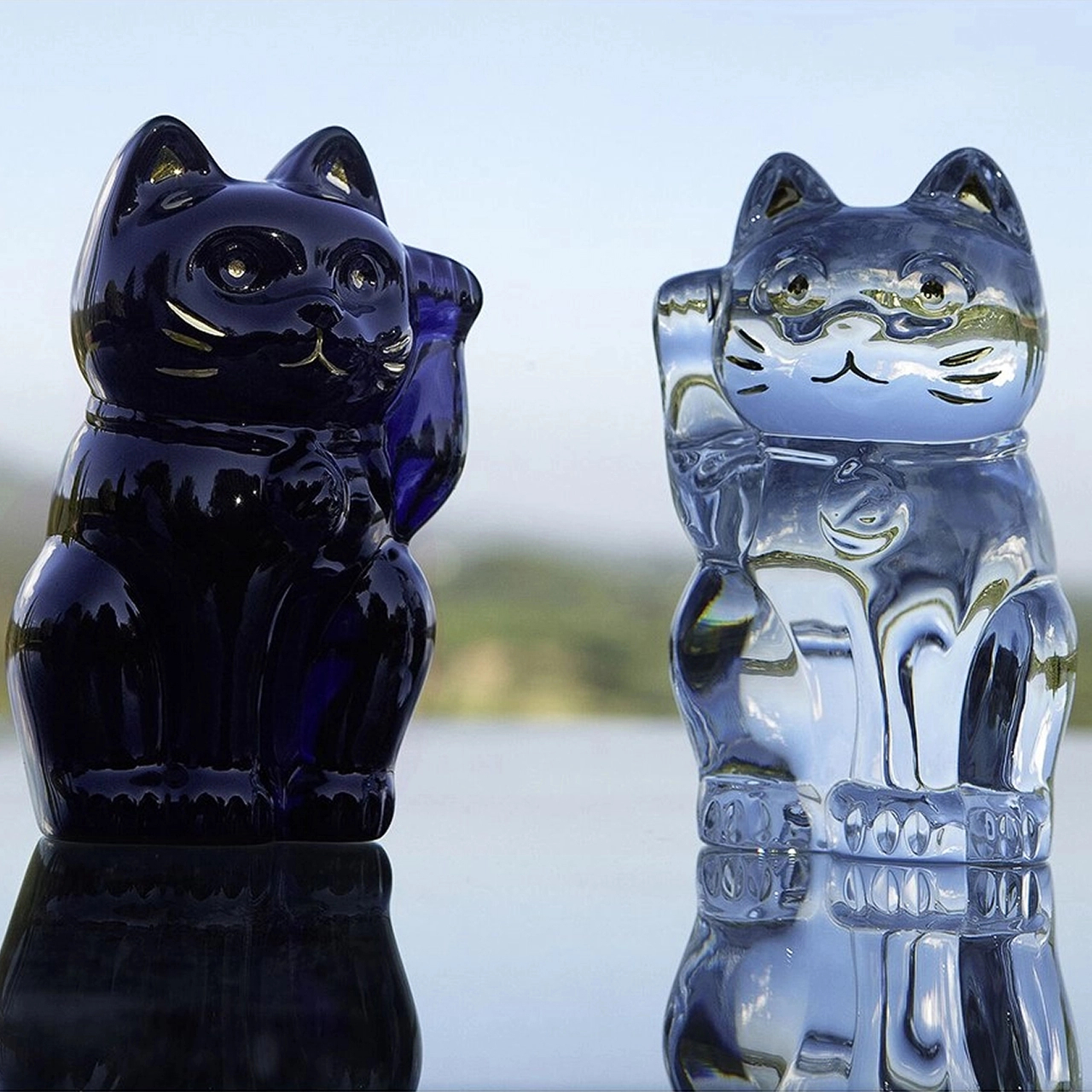 Статуэтка MANEKI NEKO Кошка 10 см прозрачная хрусталь – 2