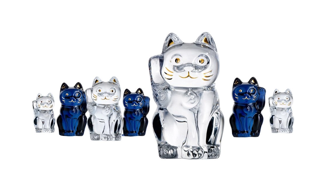Статуэтка MANEKI NEKO Кошка 10 см прозрачная хрусталь Baccarat 2607786
