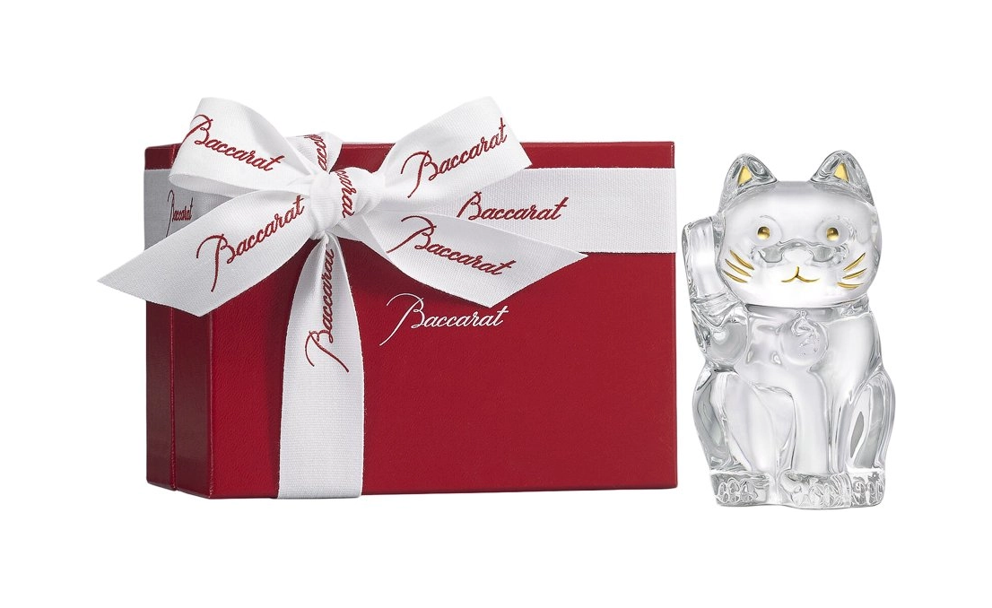 Статуэтка MANEKI NEKO Кошка 10 см прозрачная хрусталь Baccarat 2607786