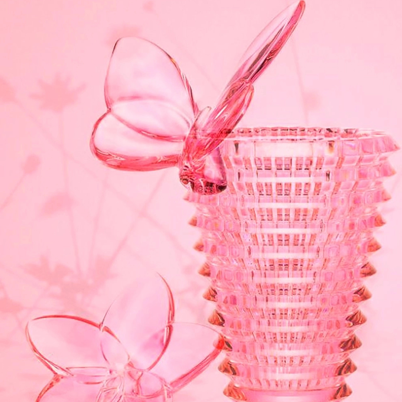 Статуэтка LUCKY BUTTERFLY Бабочка 8 см розовая хрусталь Baccarat 2814724