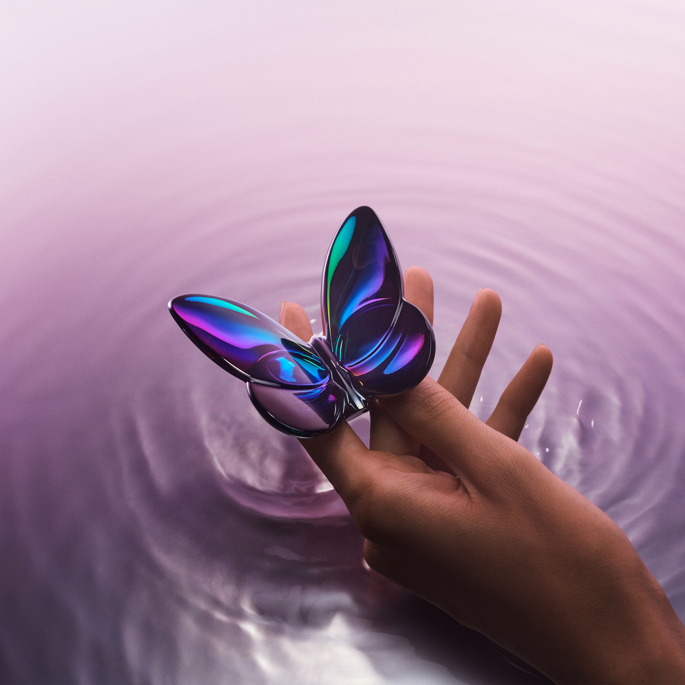 Статуэтка LUCKY BUTTERFLY Бабочка 8 см сине-фиолетовая хрусталь – 2