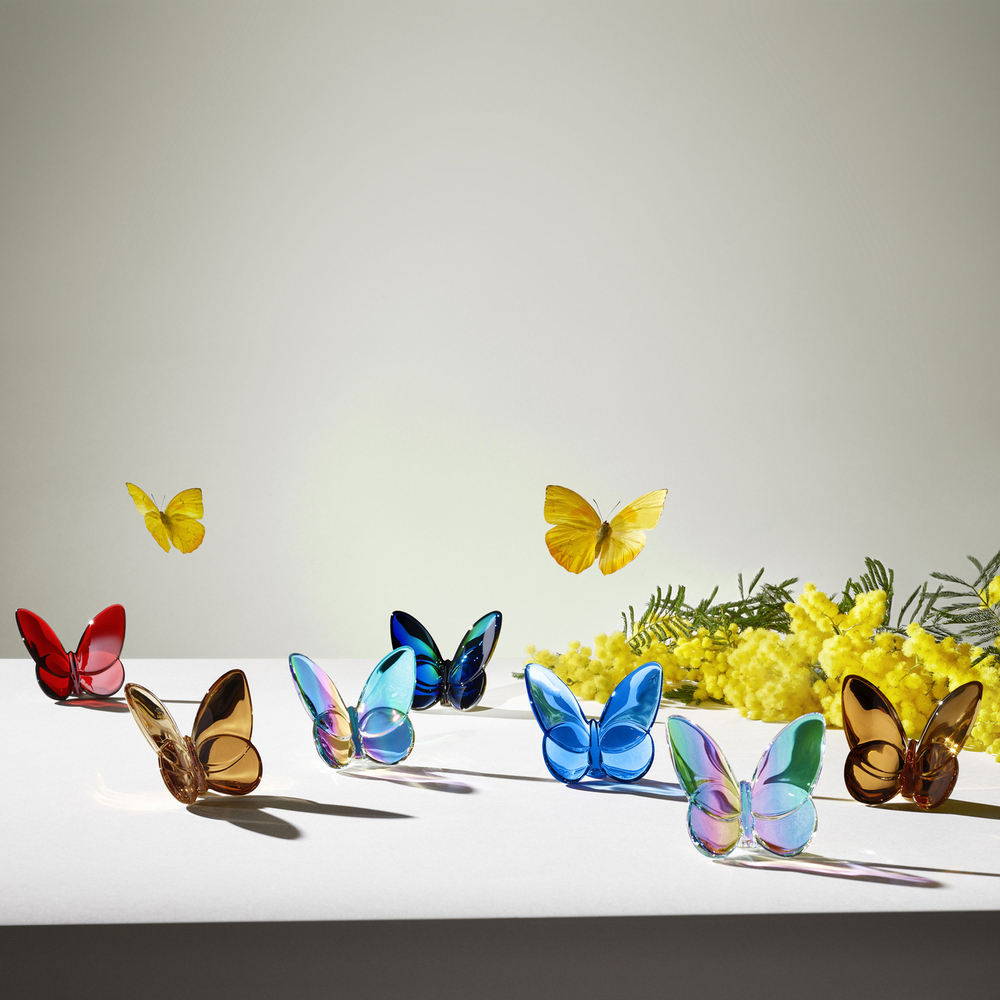 Статуэтка LUCKY BUTTERFLY Бабочка 8 см сине-фиолетовая хрусталь Baccarat 2609987