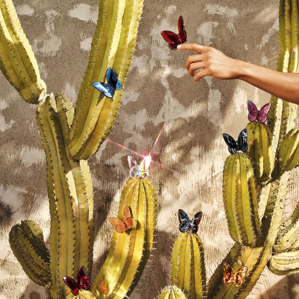 Статуэтка LUCKY BUTTERFLY Бабочка 8 см сине-фиолетовая хрусталь Baccarat 2609987