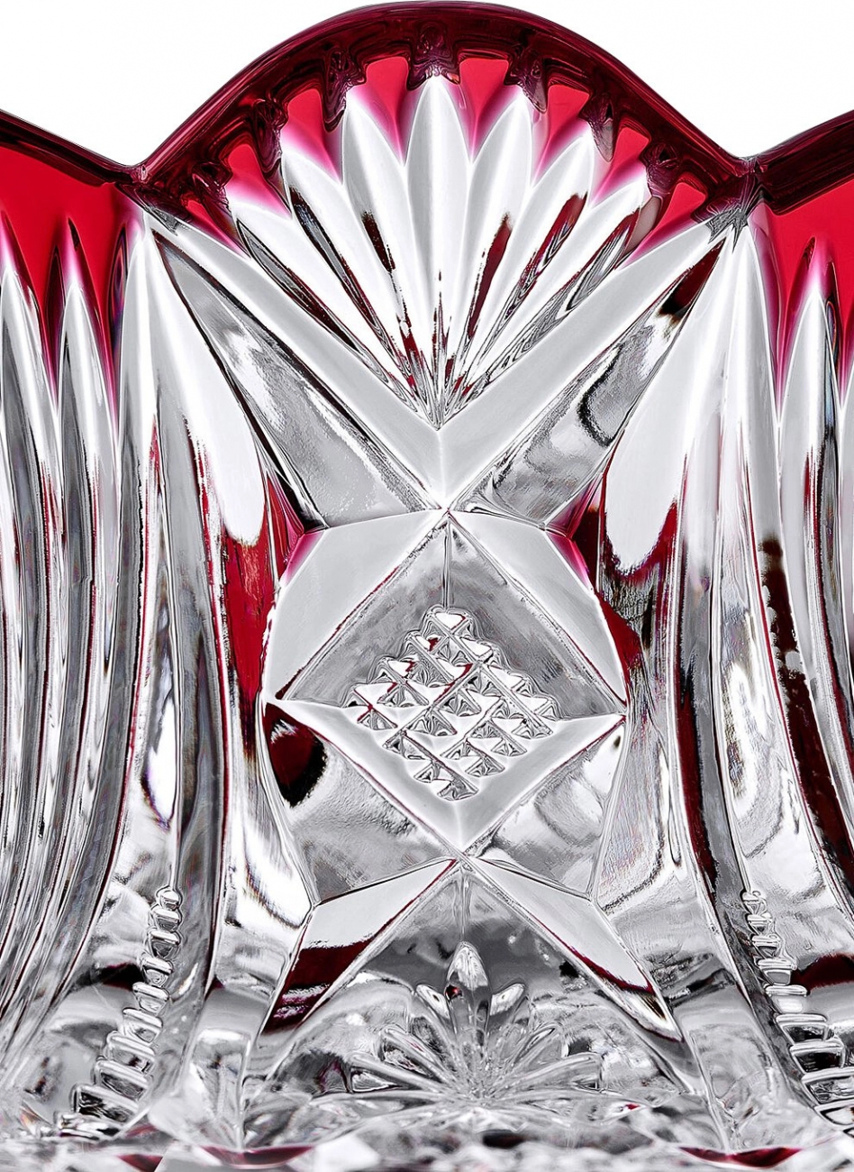 Ваза для фруктов HAUTE COUTURE FLAMMES 28.5 см хрусталь красная – 2
