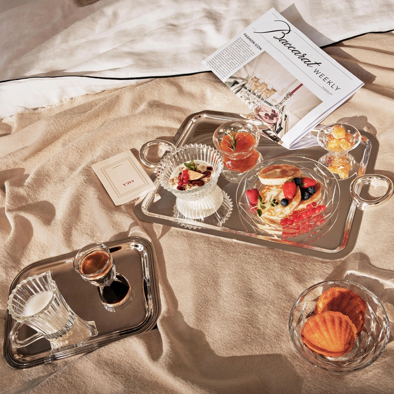 Тарелка закусочная SWING 18 см хрусталь Baccarat 2813983